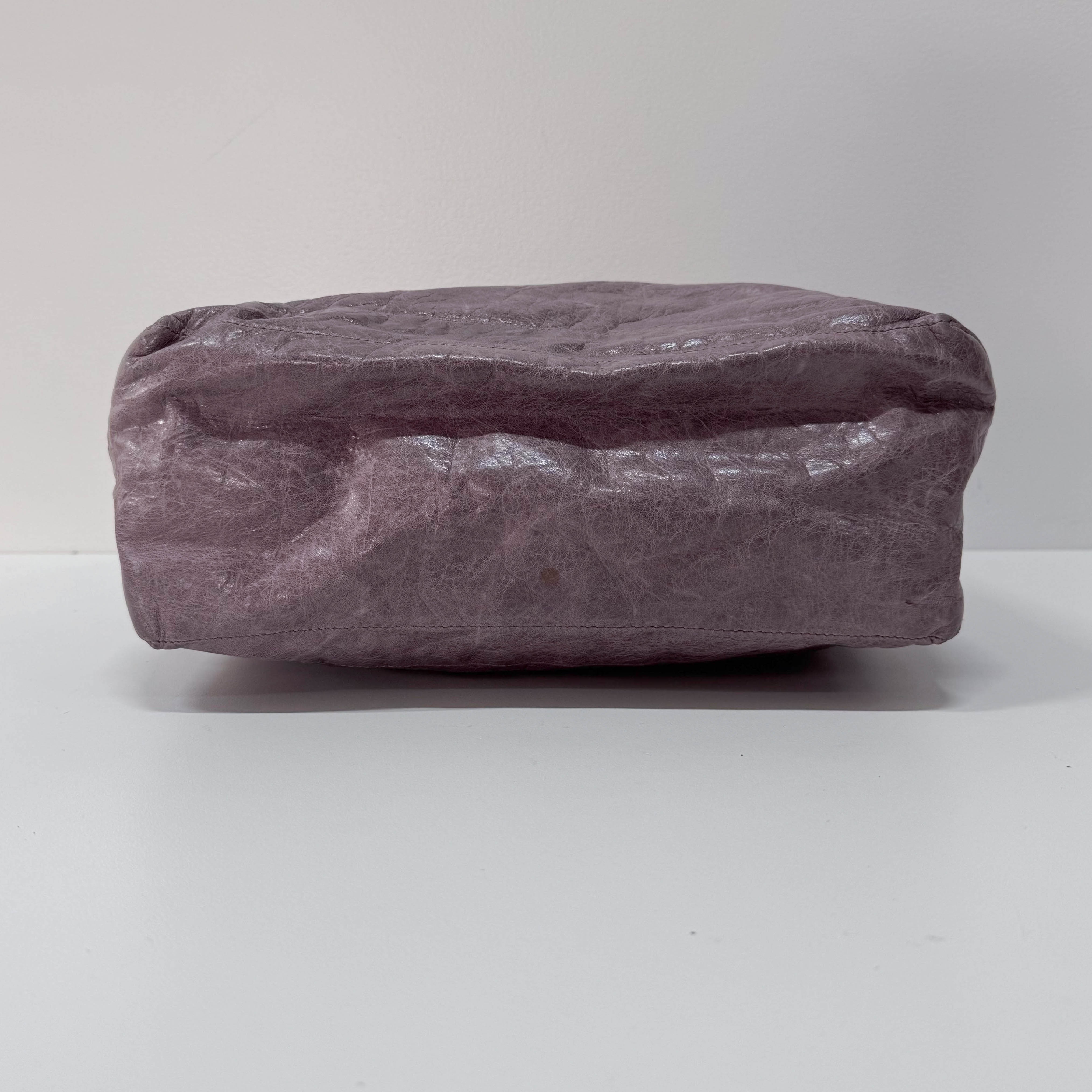 The Day Purple Leather Tote Bag