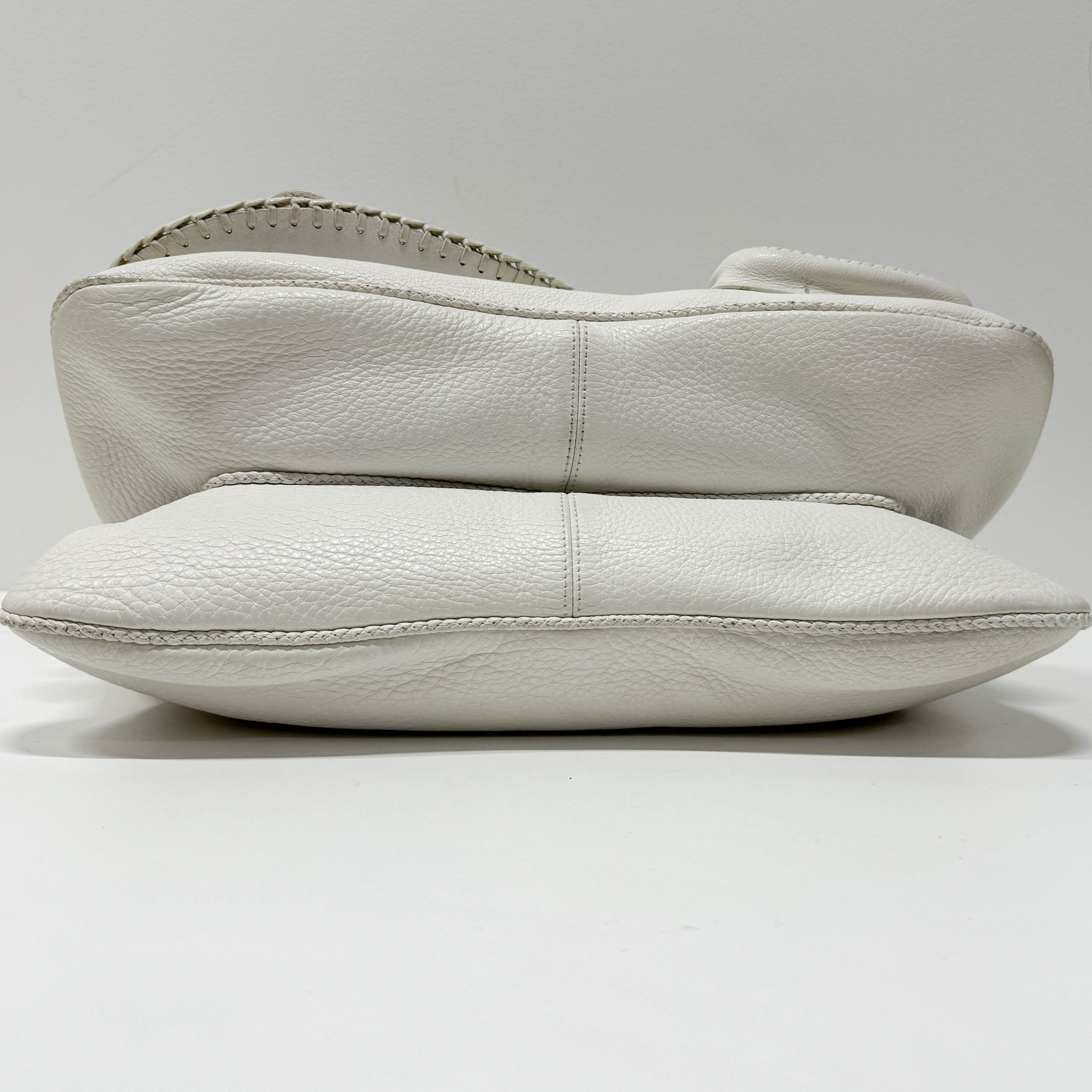 Gaucho White Leather Two Way Bag