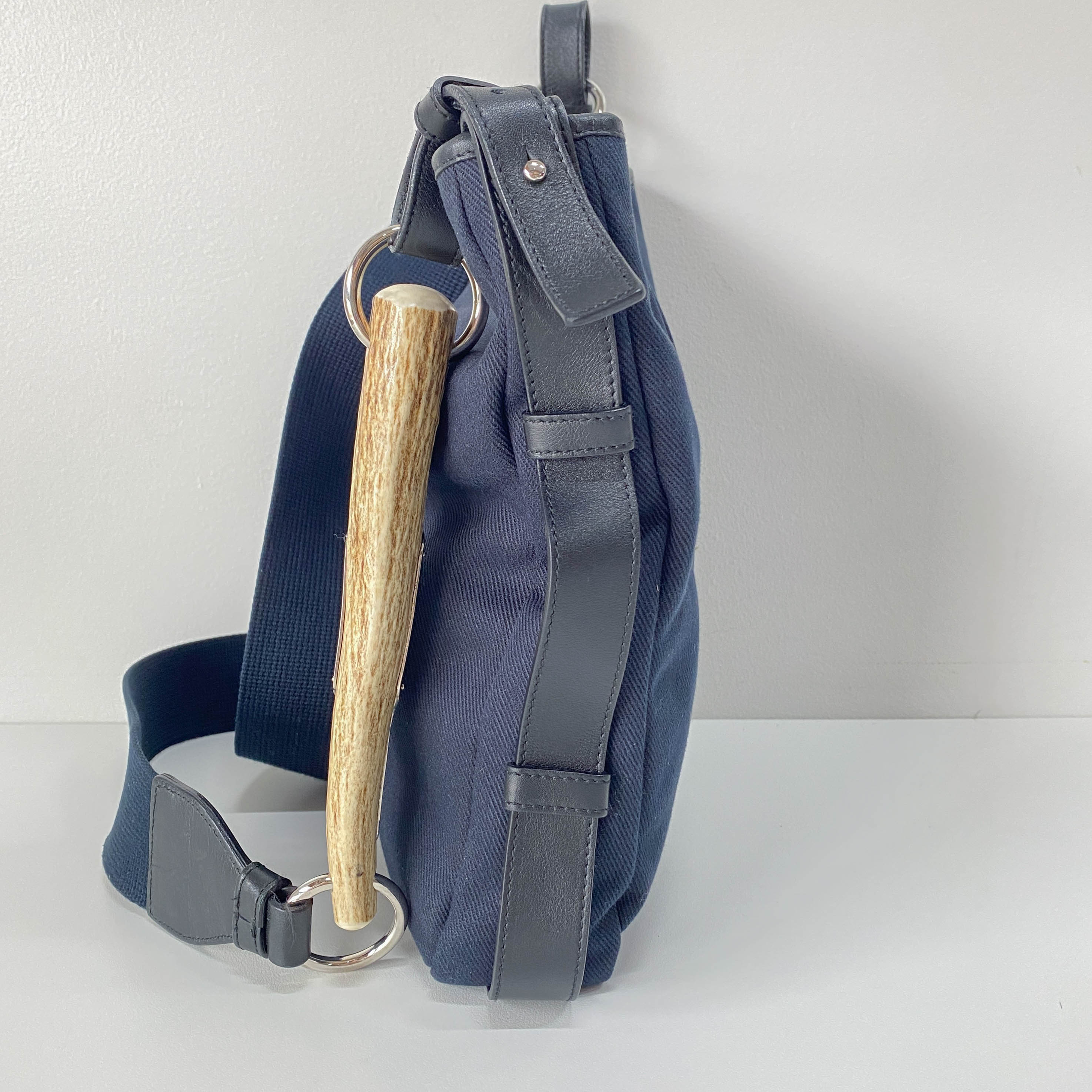 Mombasa Dark Blue Cotton Crossbody Bag