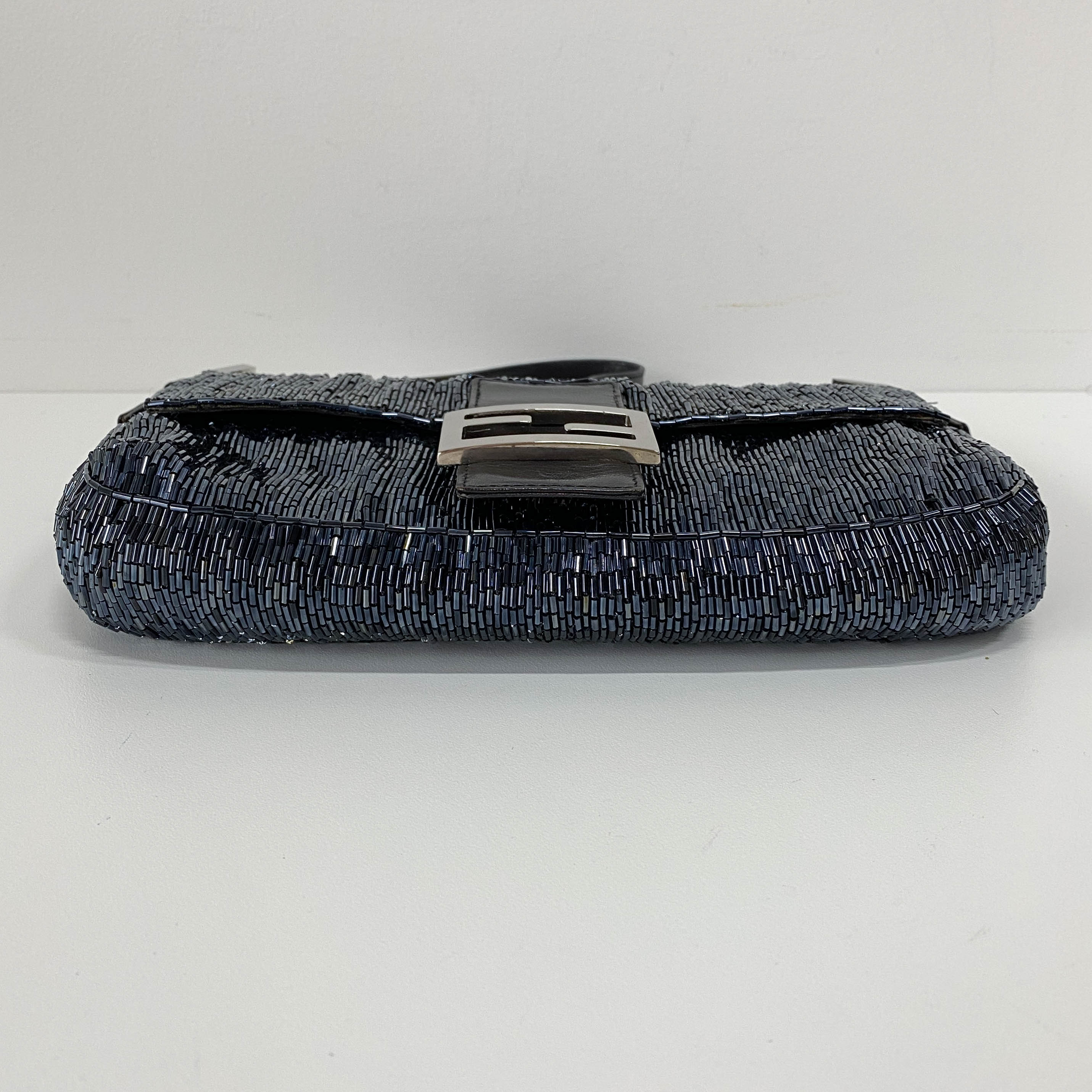 Baguette Black Beads Shoulder Bag