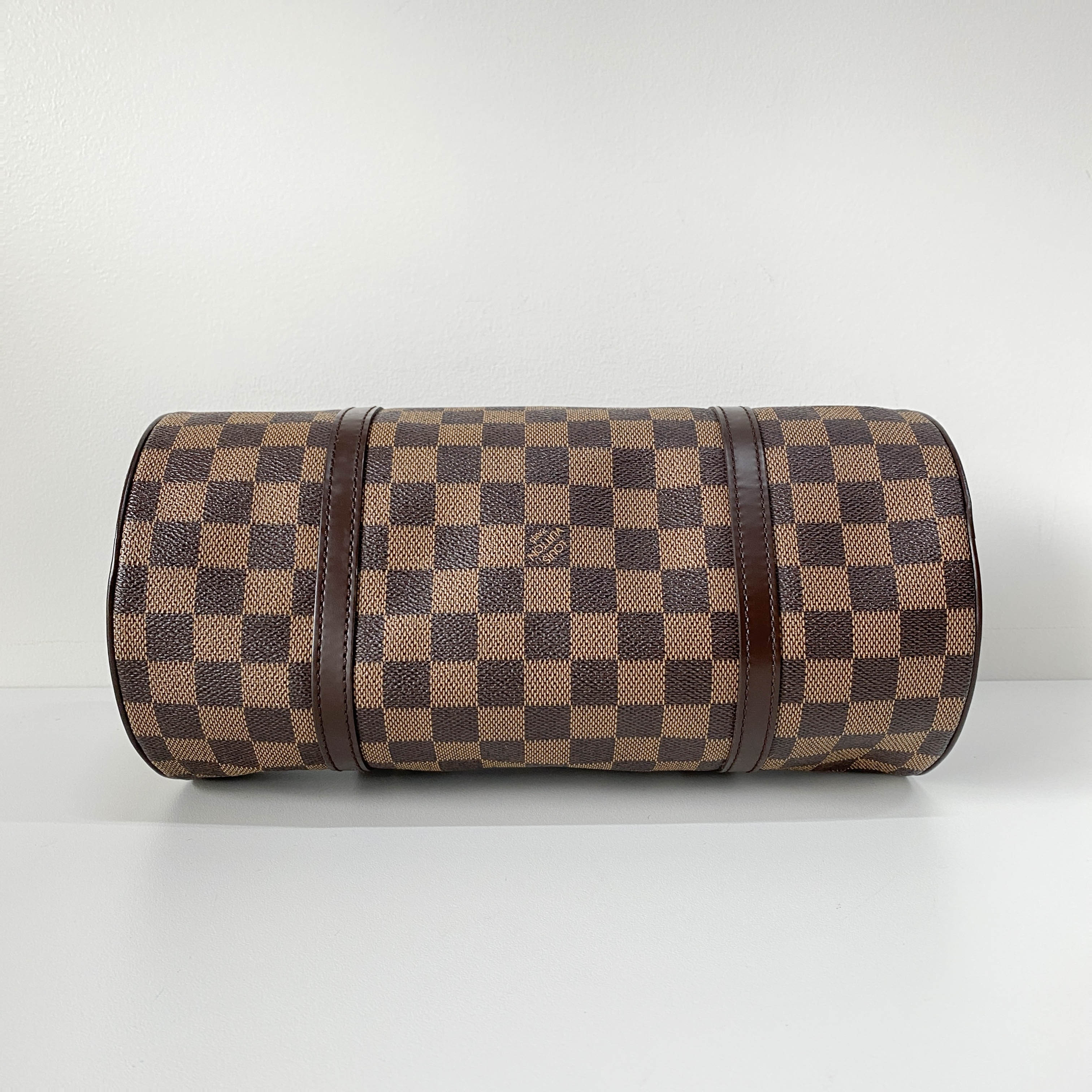 Papillon Damier Brown Canvas Shoulder Bag
