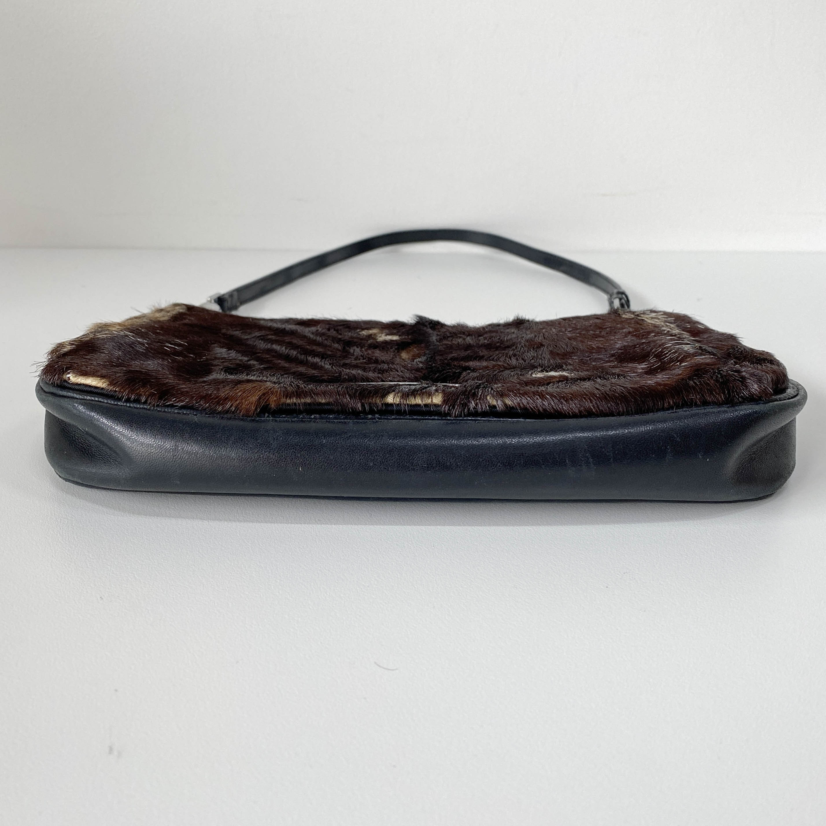Limited Edition Malice Pearl Brown Pony Hair Shoulder Bag