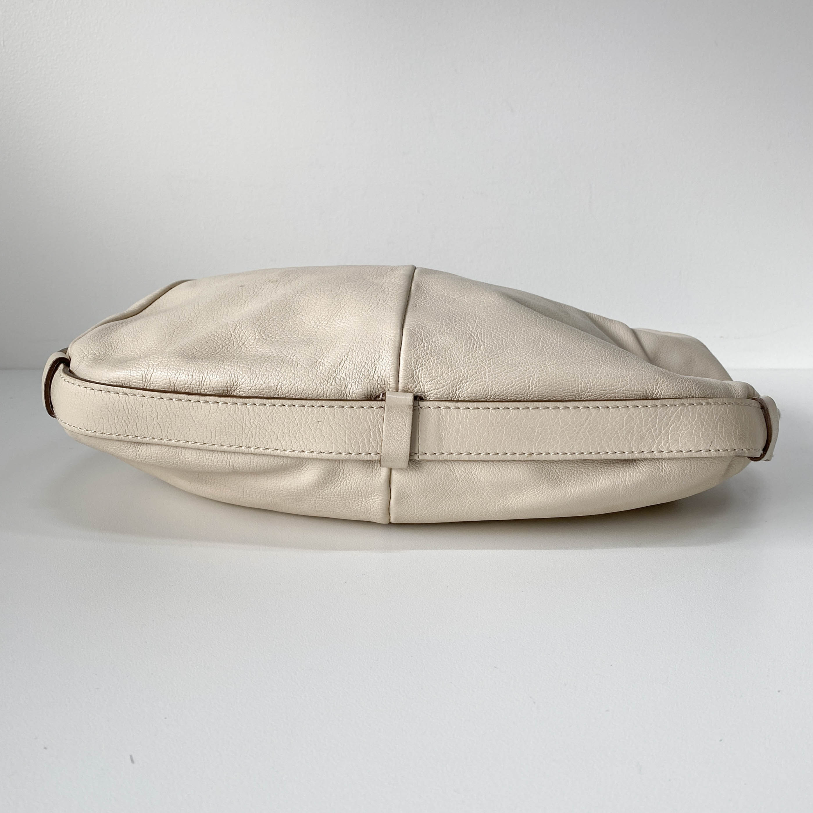 Mombasa Beige Leather Shoulder Bag