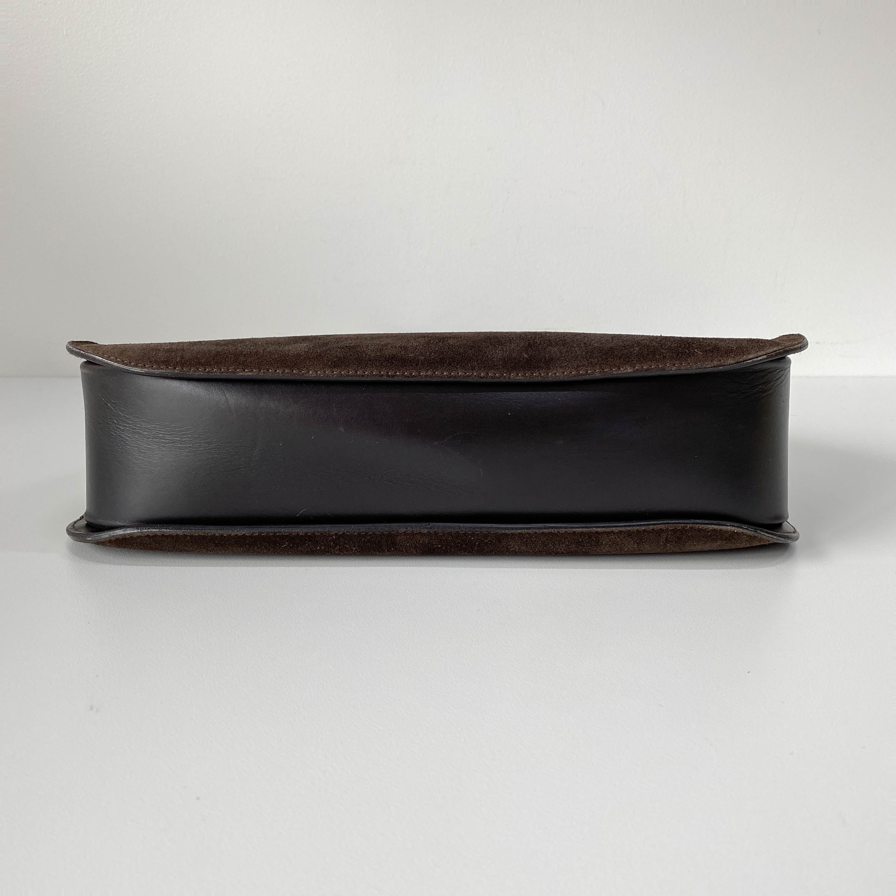 Brown Suede Shoulder Bag