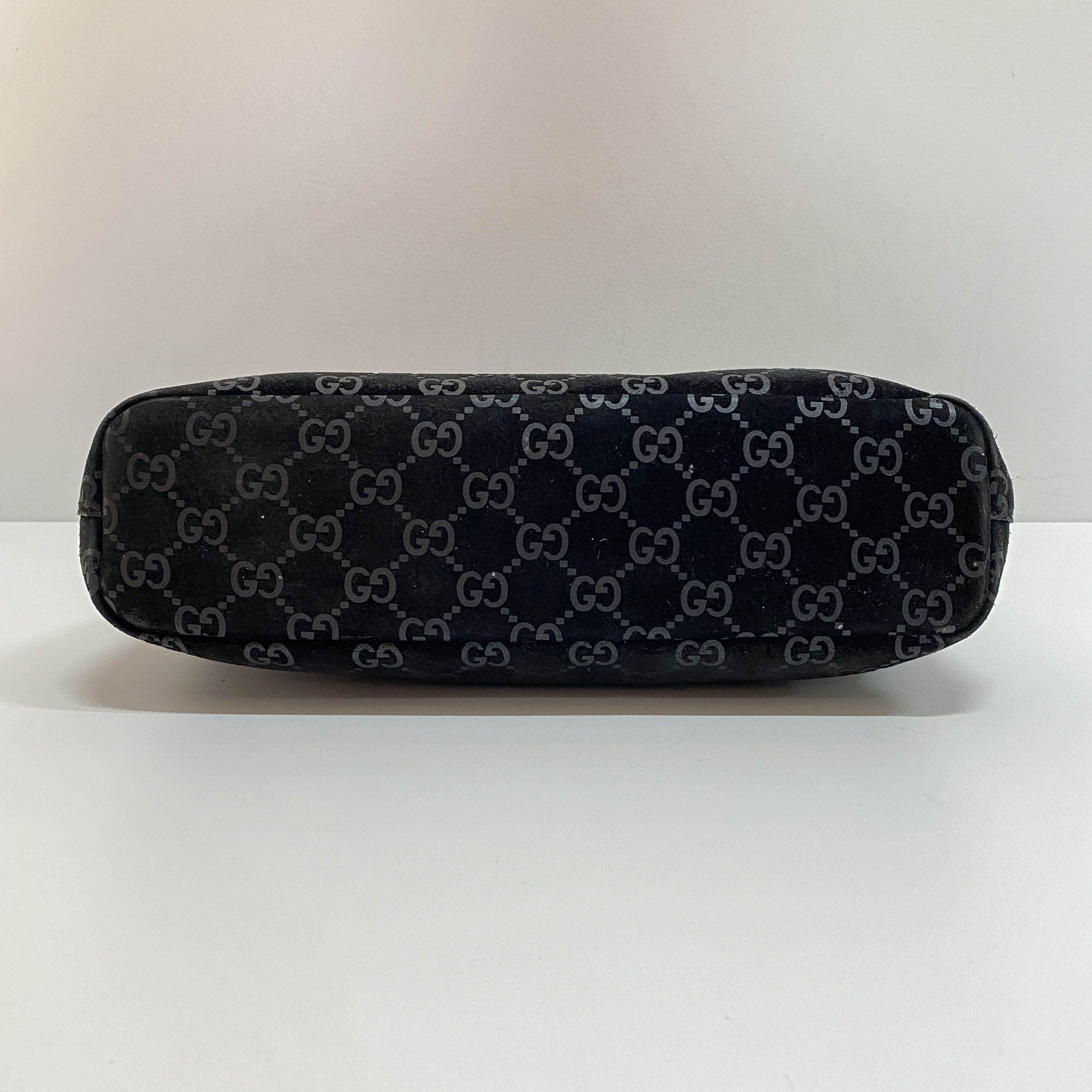 GG Black Suede Handbag