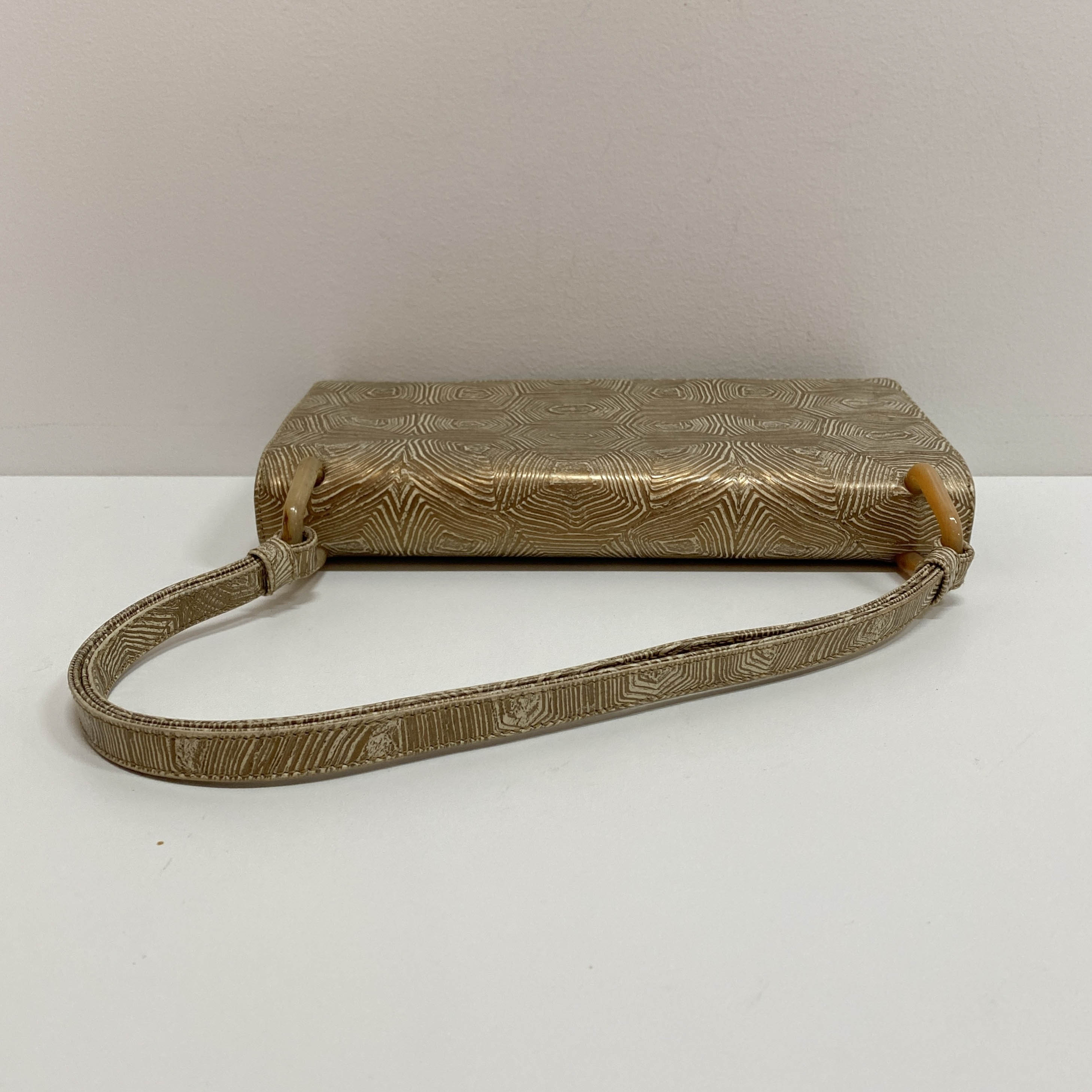Metallic Leather Shoulder Bag