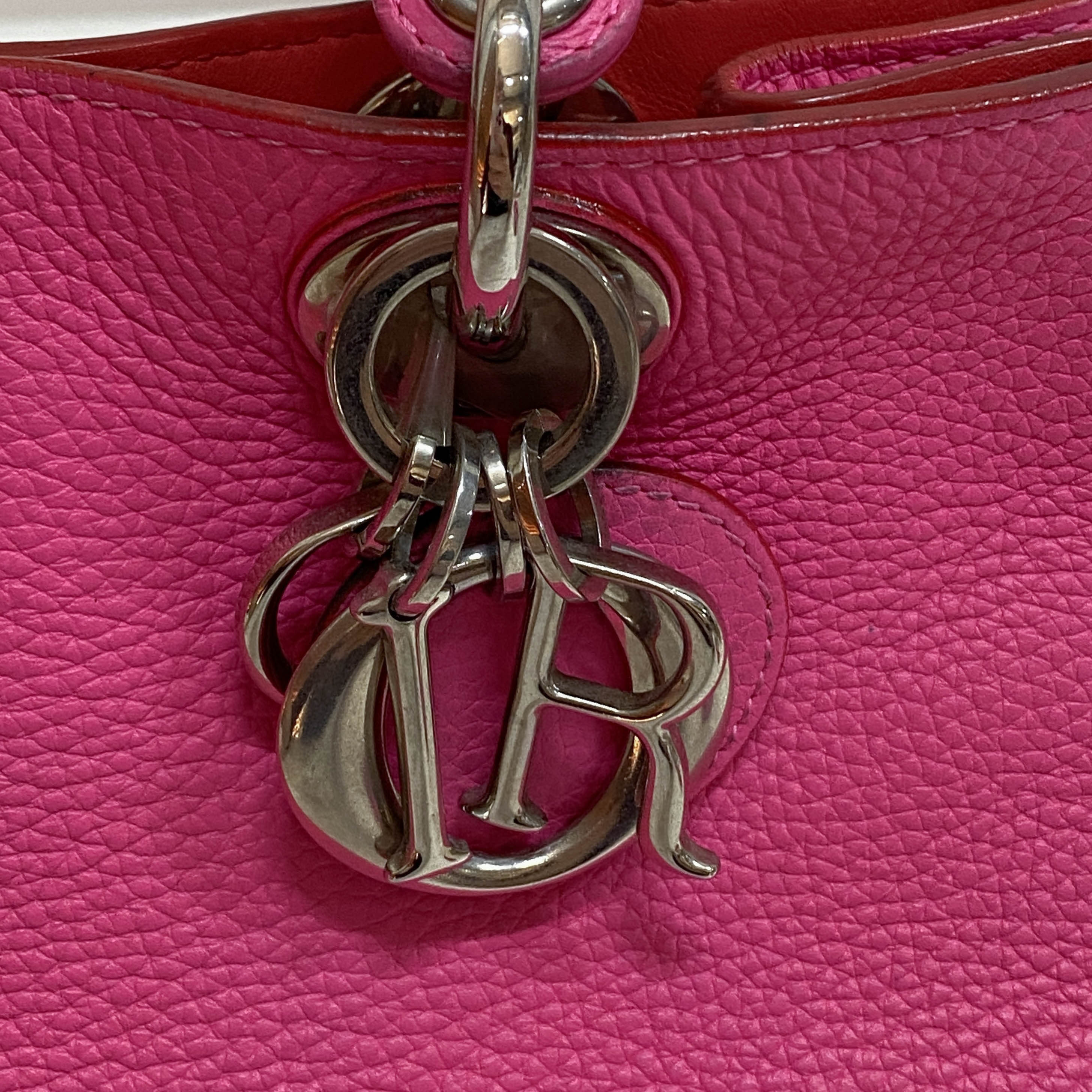 Vintage Pink Leather Hand Bag