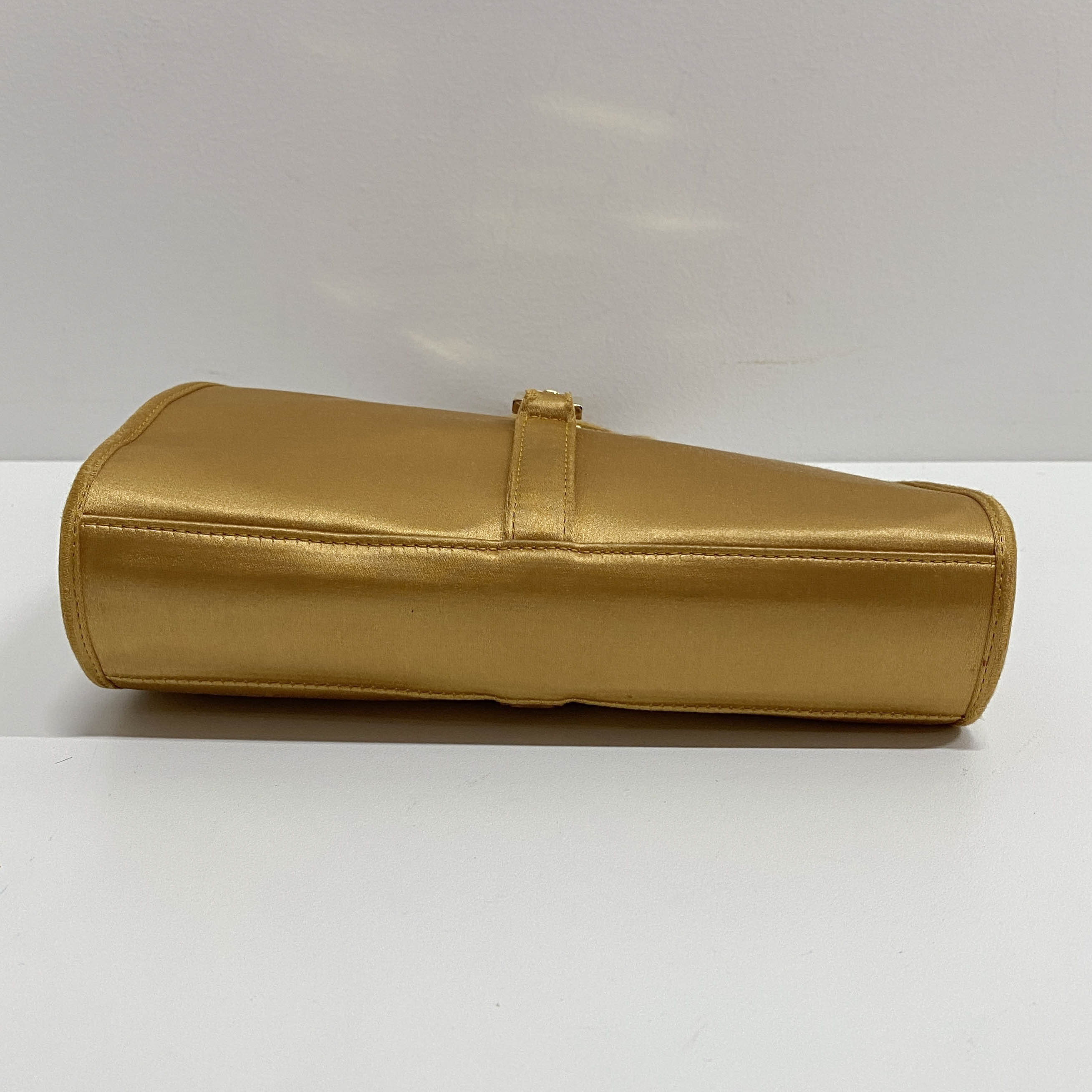 Mini Jackie Gold Satin Handbag