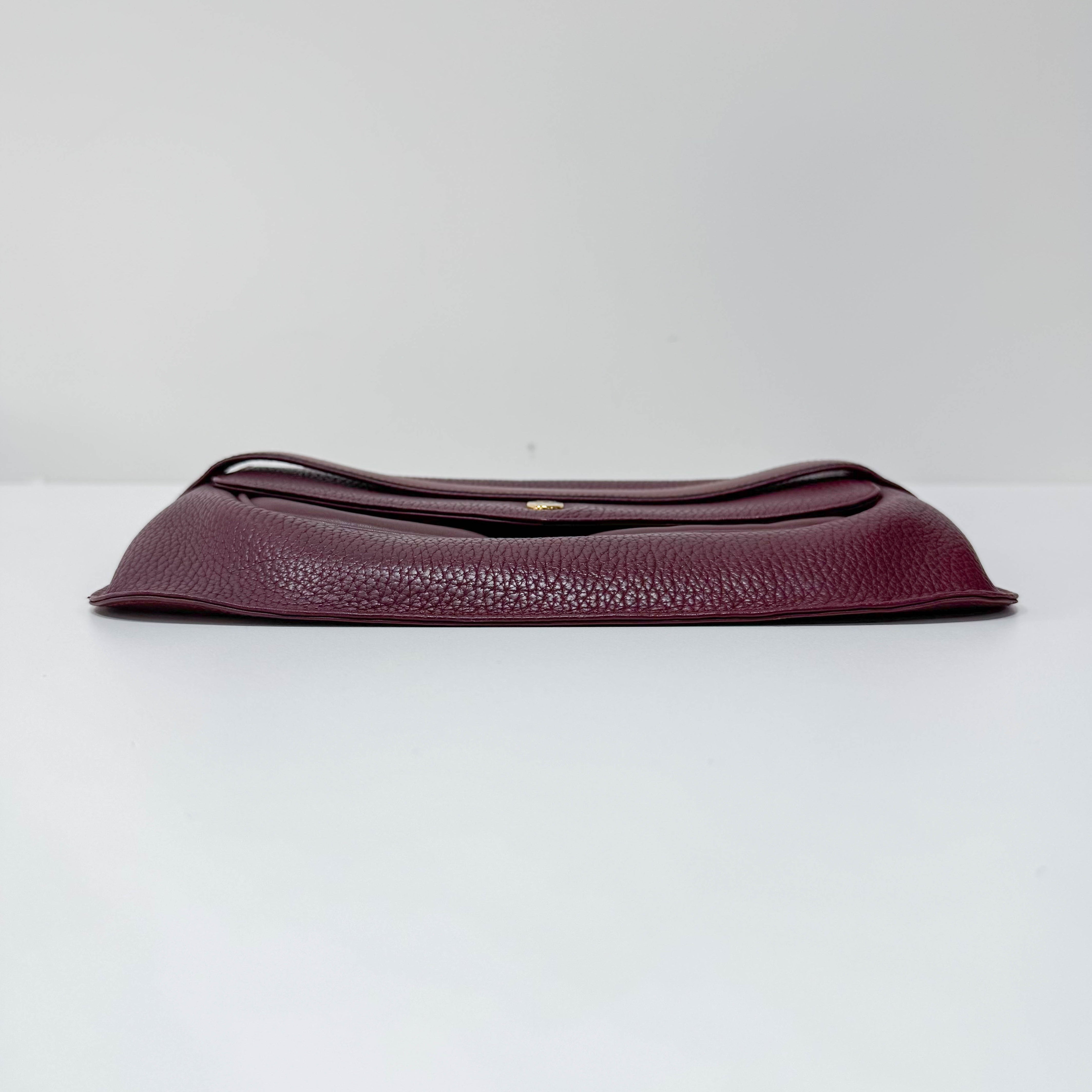 Must de Burgundy Leather Clutch Bag