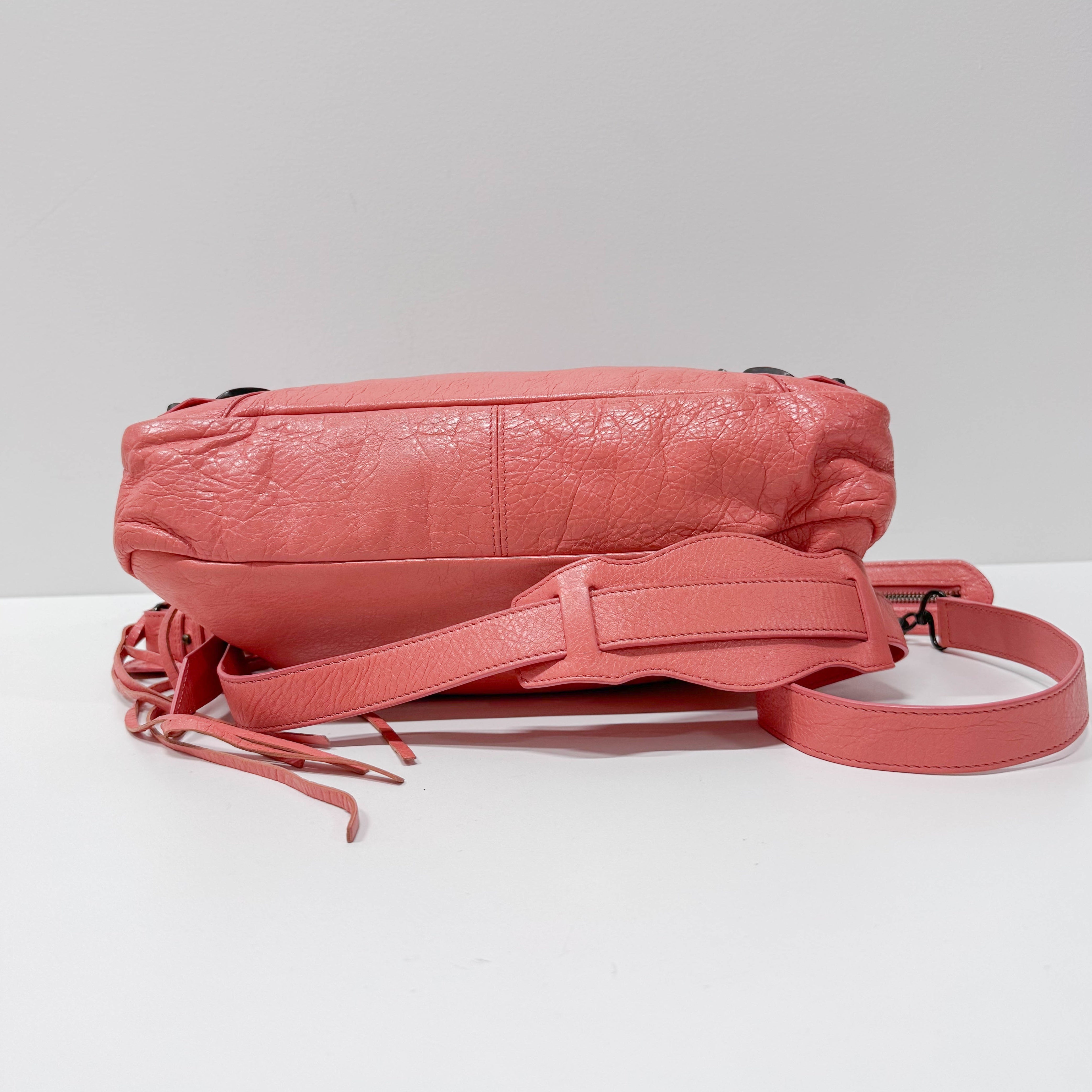 The City Pink  Leather Two Way Bag