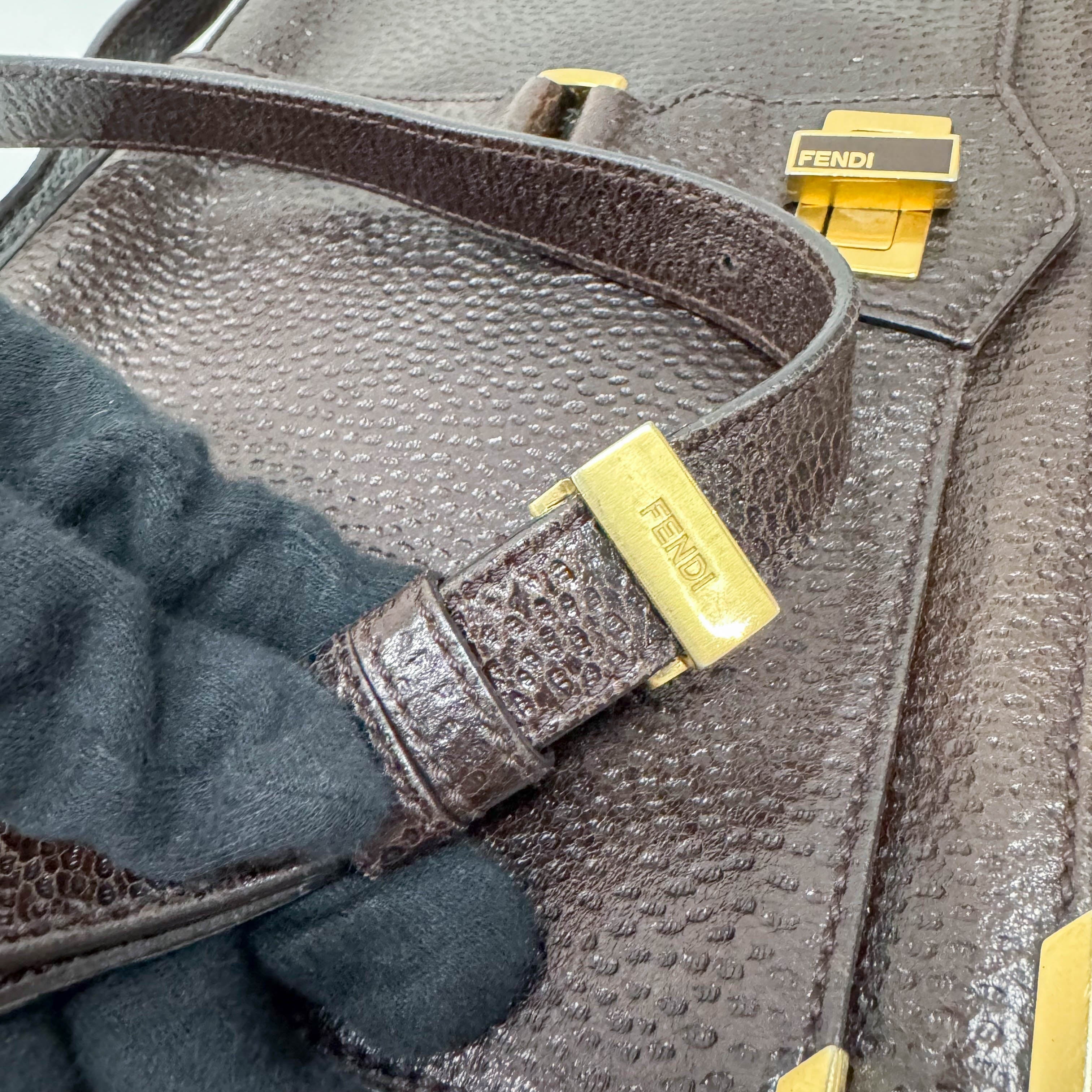 Vintage Brown Leather Shoulder Bag