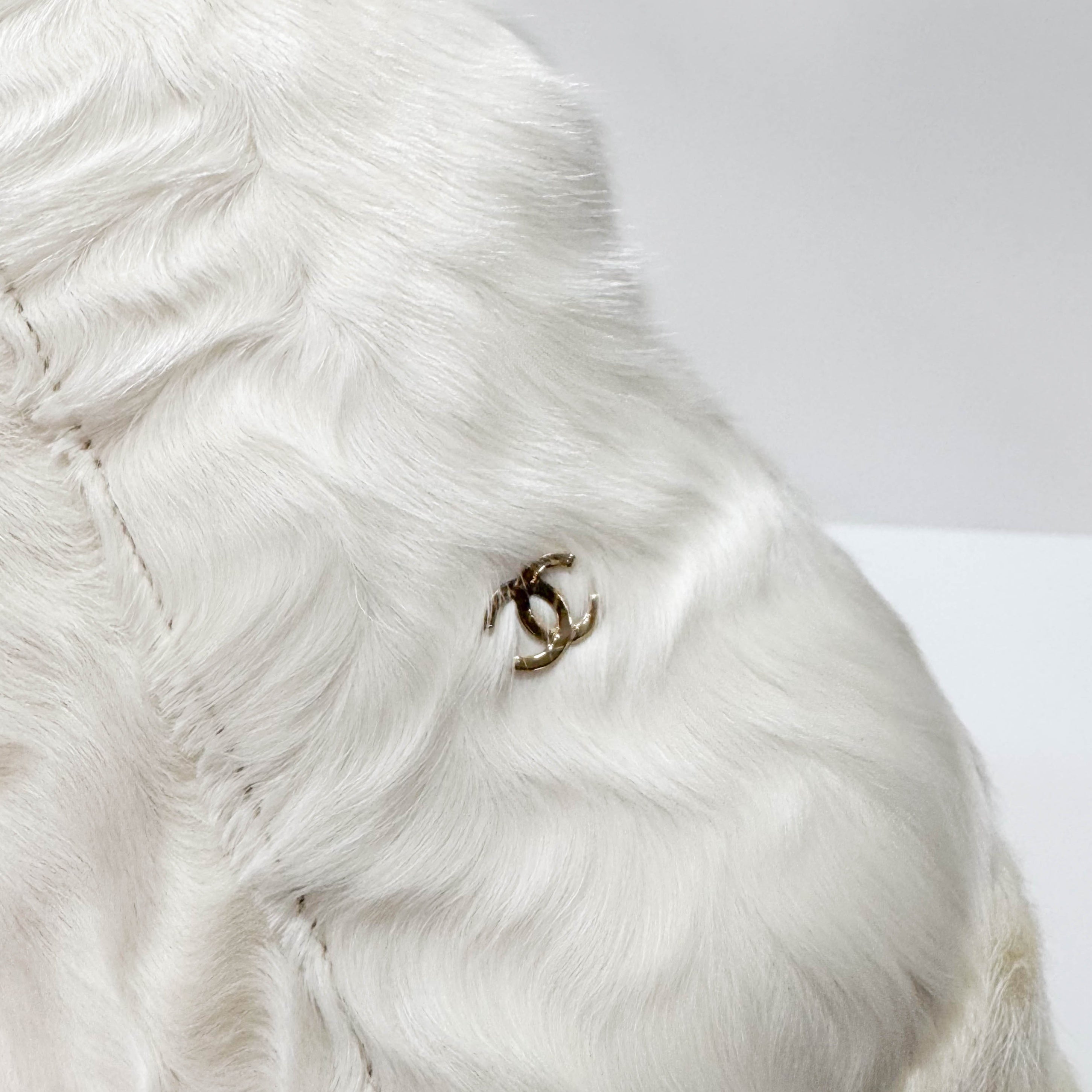 Size 39 White Fur Long Boots