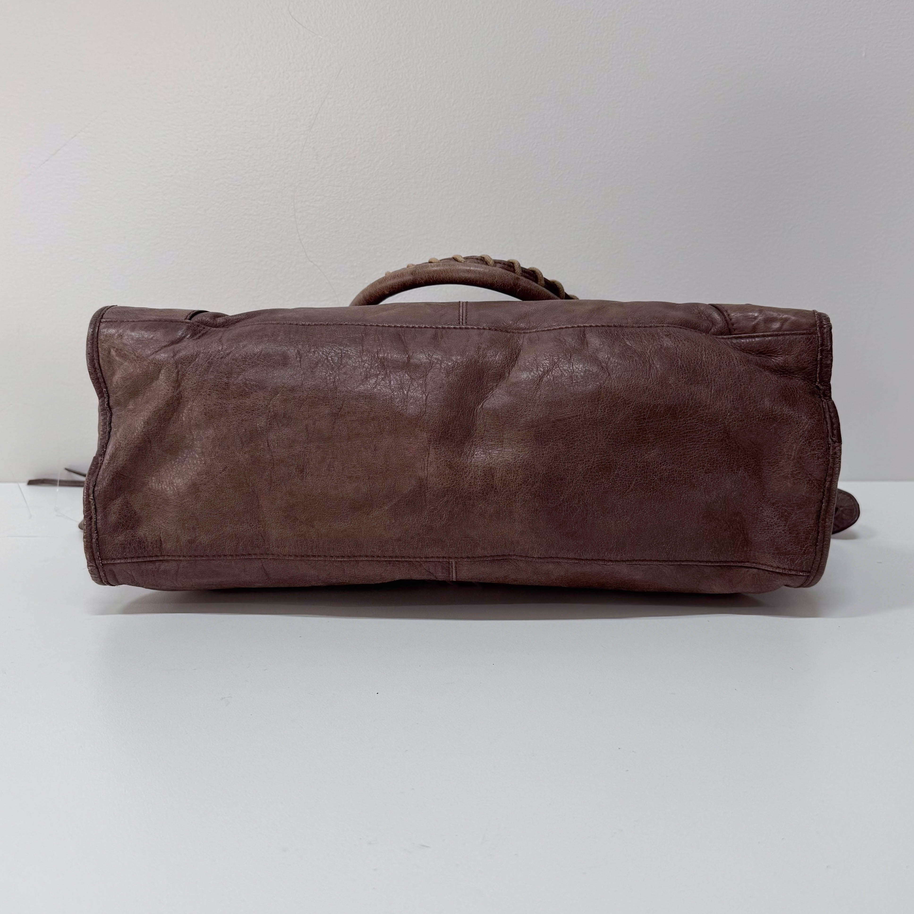 Part-Time Brown Calfskin Leather Two Way Bag