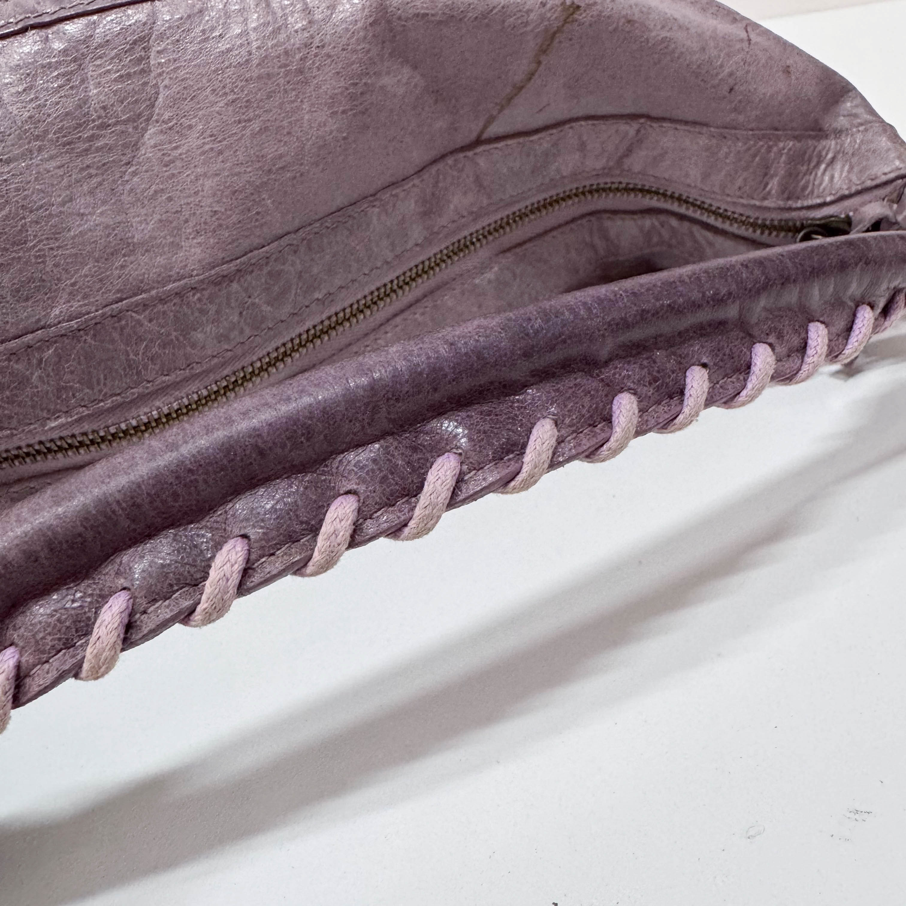 The Day Purple Leather Tote Bag