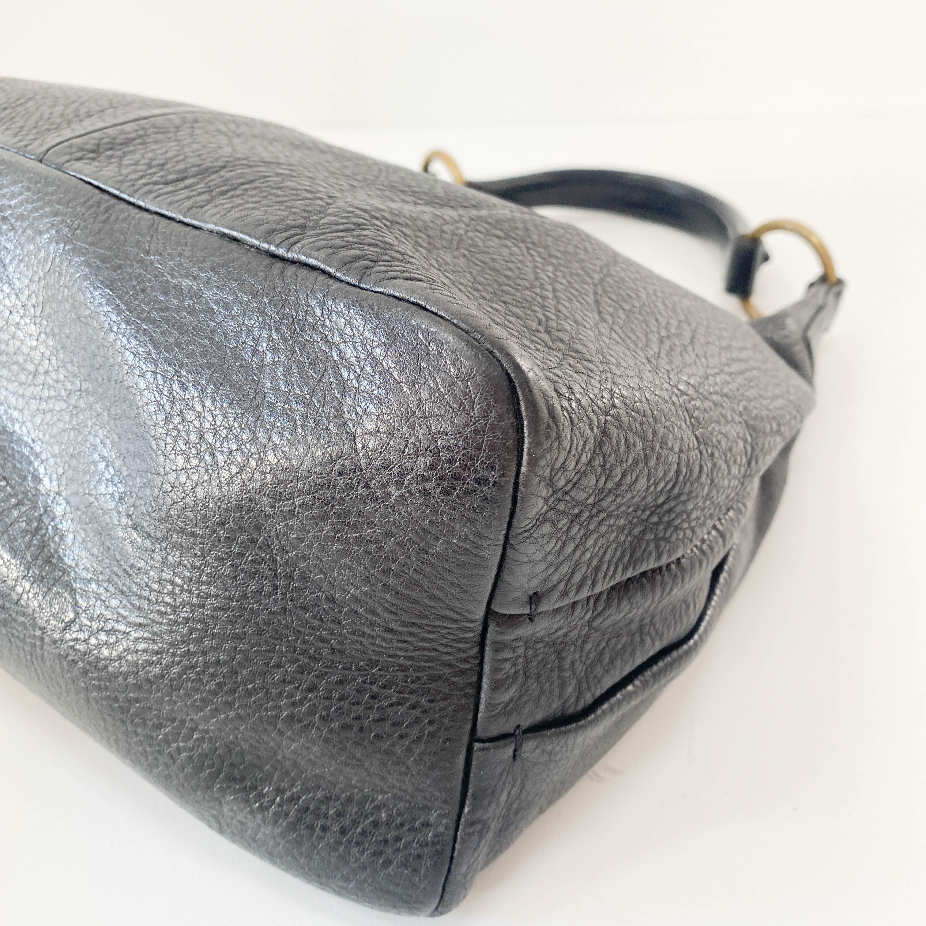 Black Leather Shoulder Bag