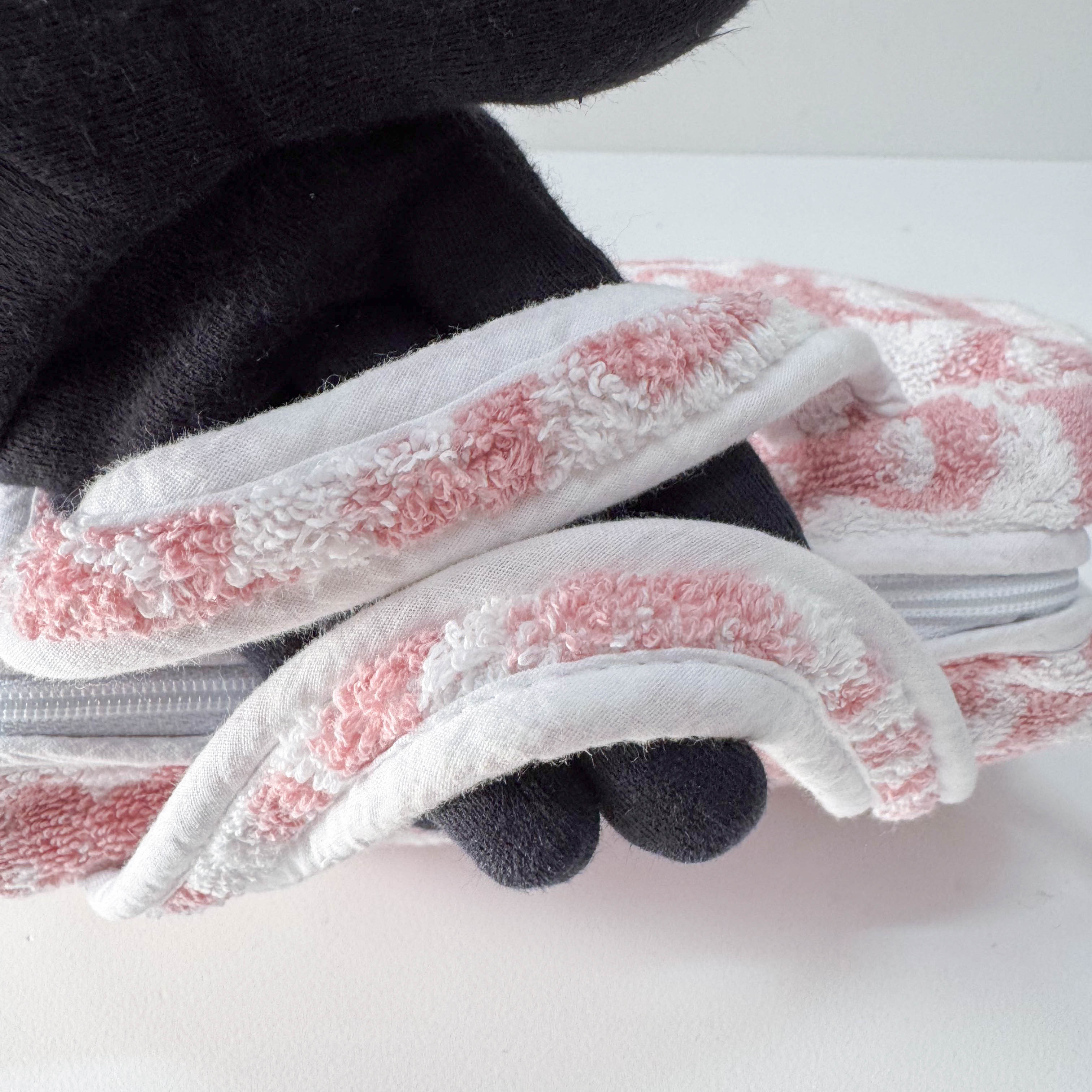 Trotter Pink Terry Cloth Towel Hand Bag