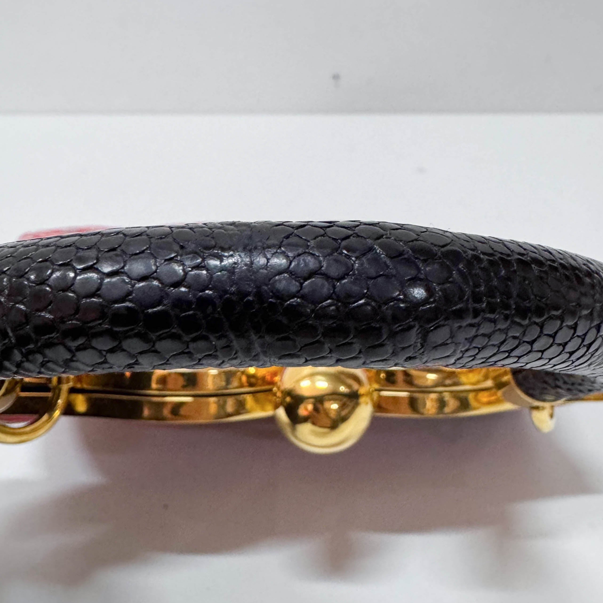 Mini Red Paisley-print Cotton Top Handle Bag