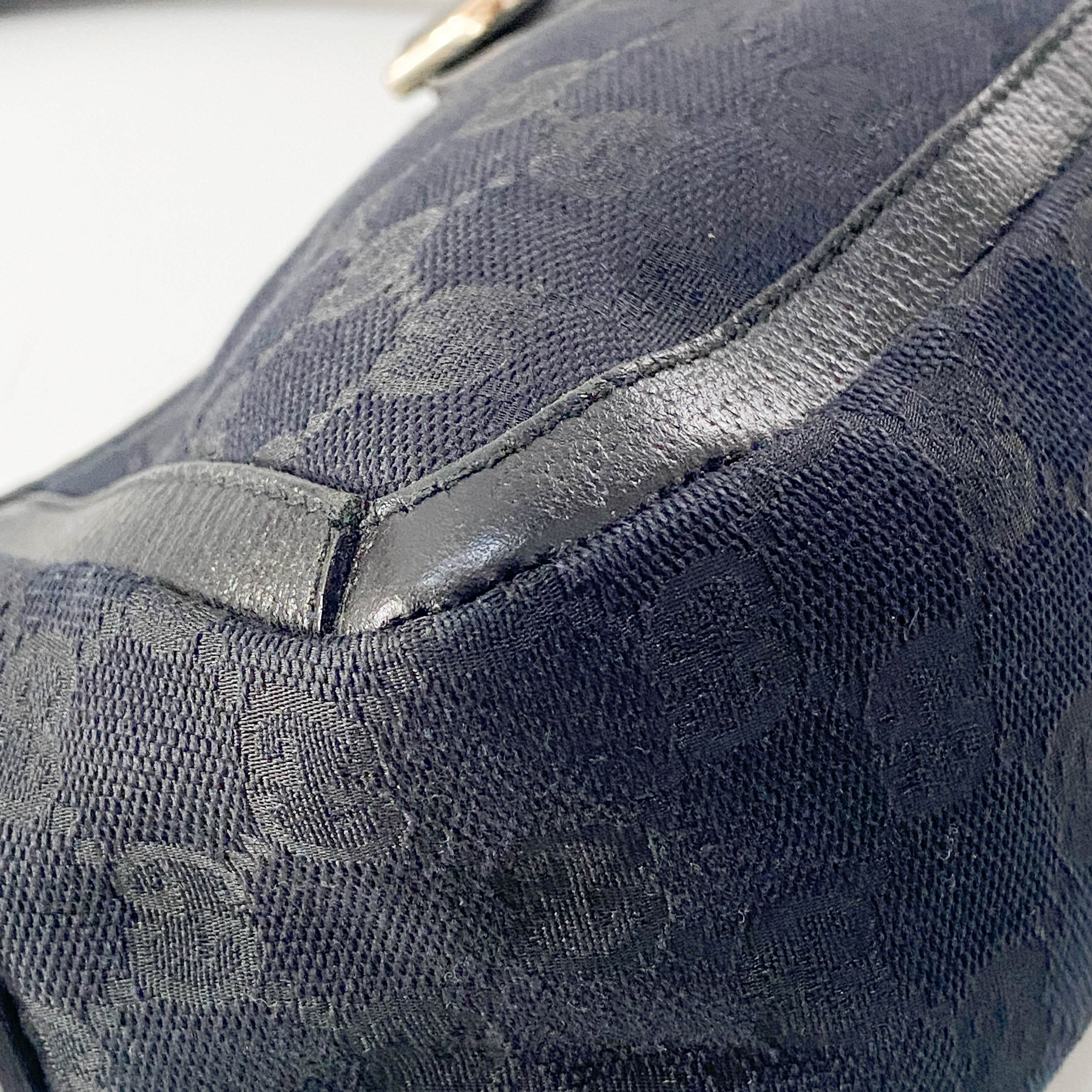 Abbey D-Ring Black Leather Shoulder Bag