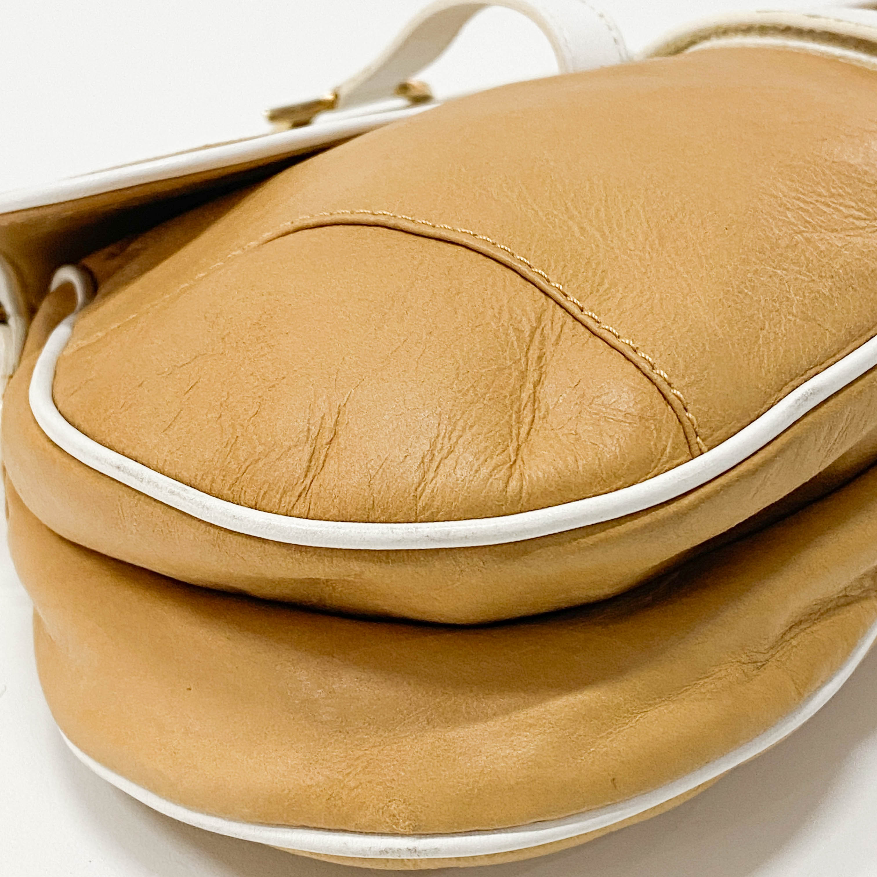 Saddle Brown Leather Shoulder Bag