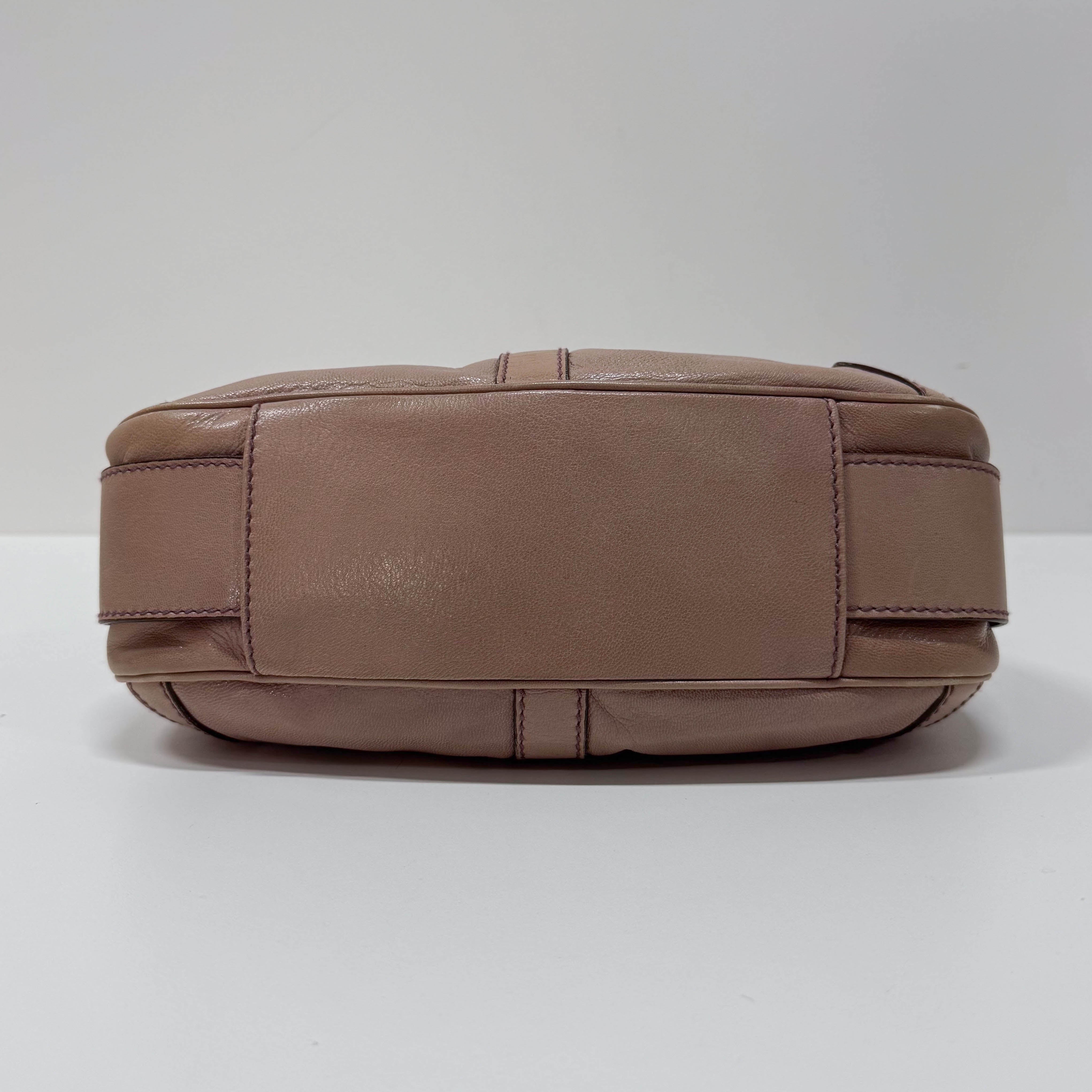Mombasa Pink/Beige Leather Shoulder Bag