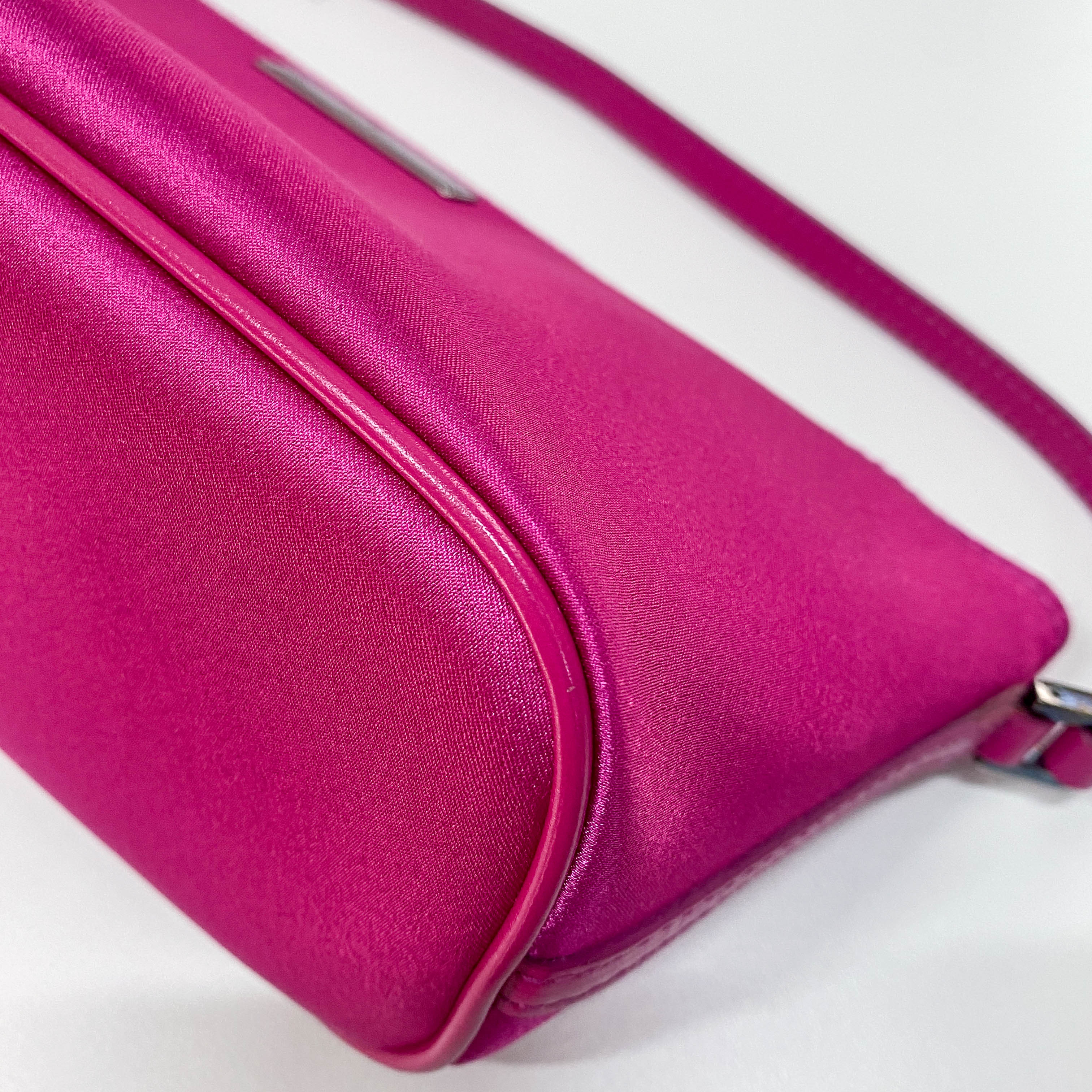 Boat Pink Satin Accessory Pouch