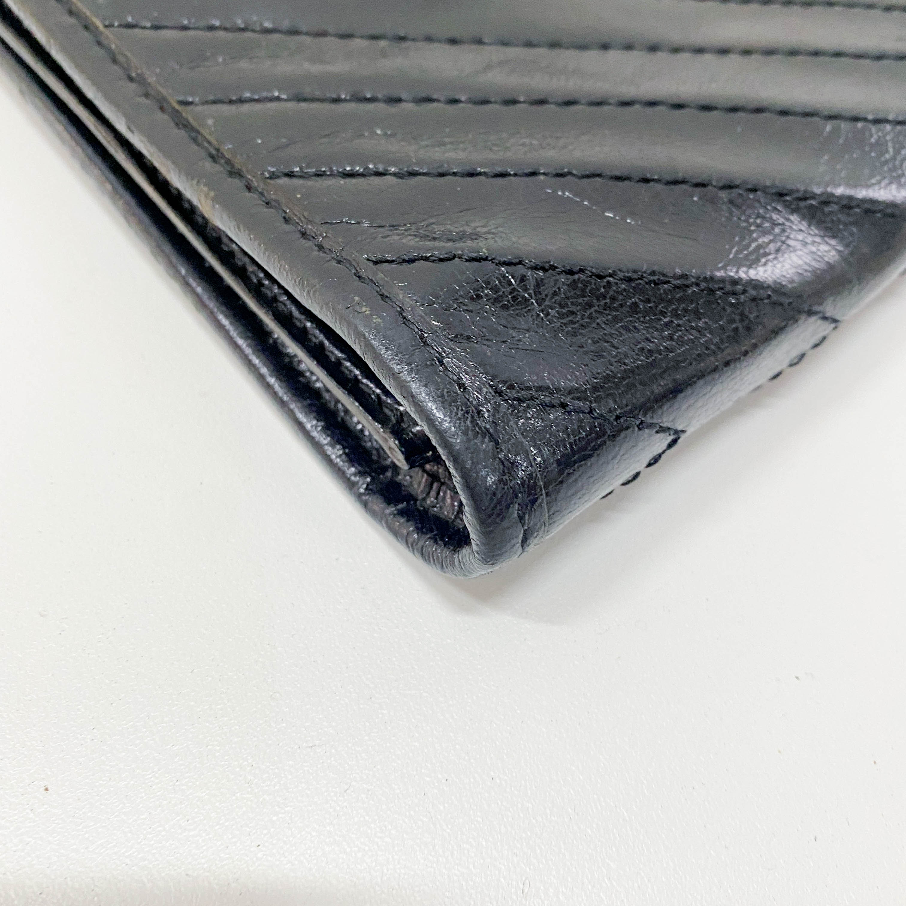 Black Leather Clutch Bag