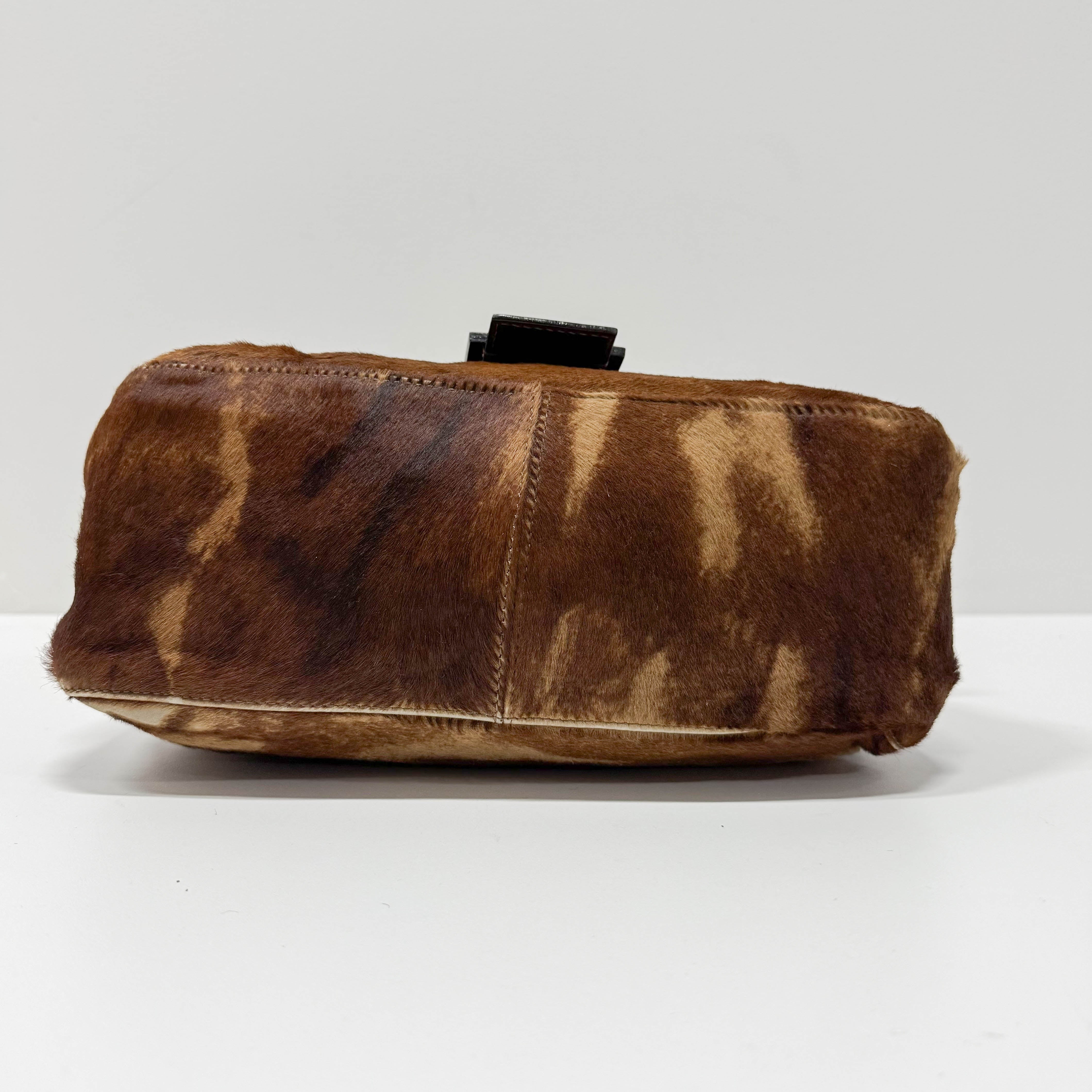 Baguette Brown Pony Hair Shoulder Bag