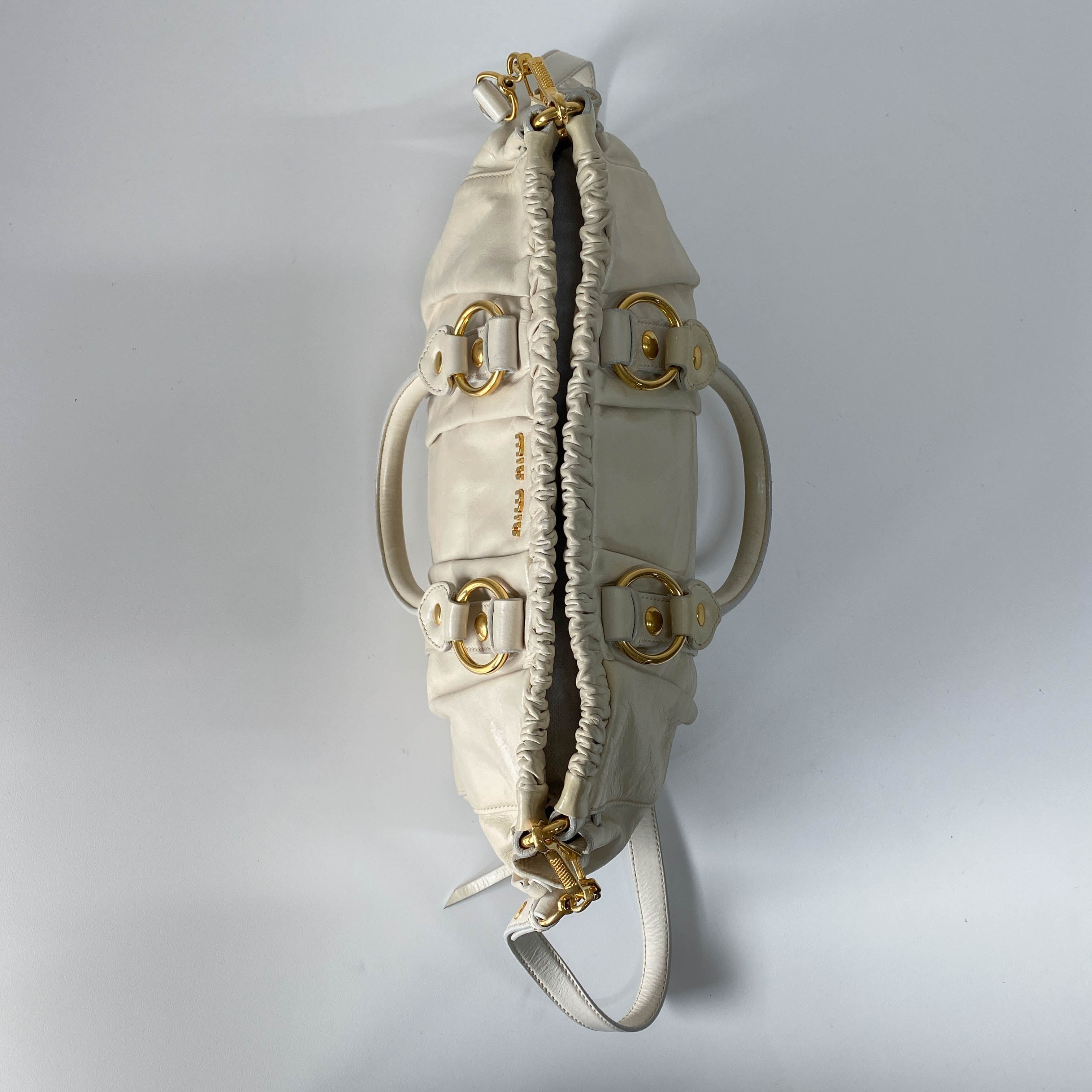 Vitello Light Green Calfskin Leather Two Way Bag