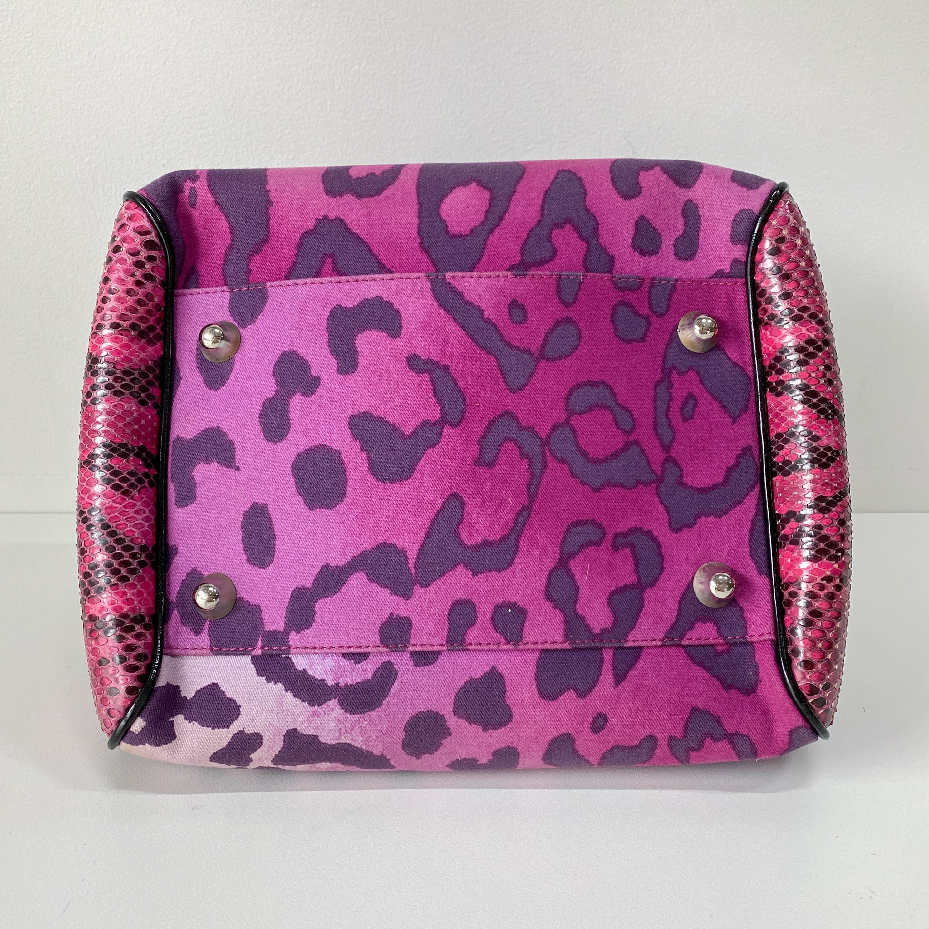 Gambler Dice Pink Leopard Print Handbag