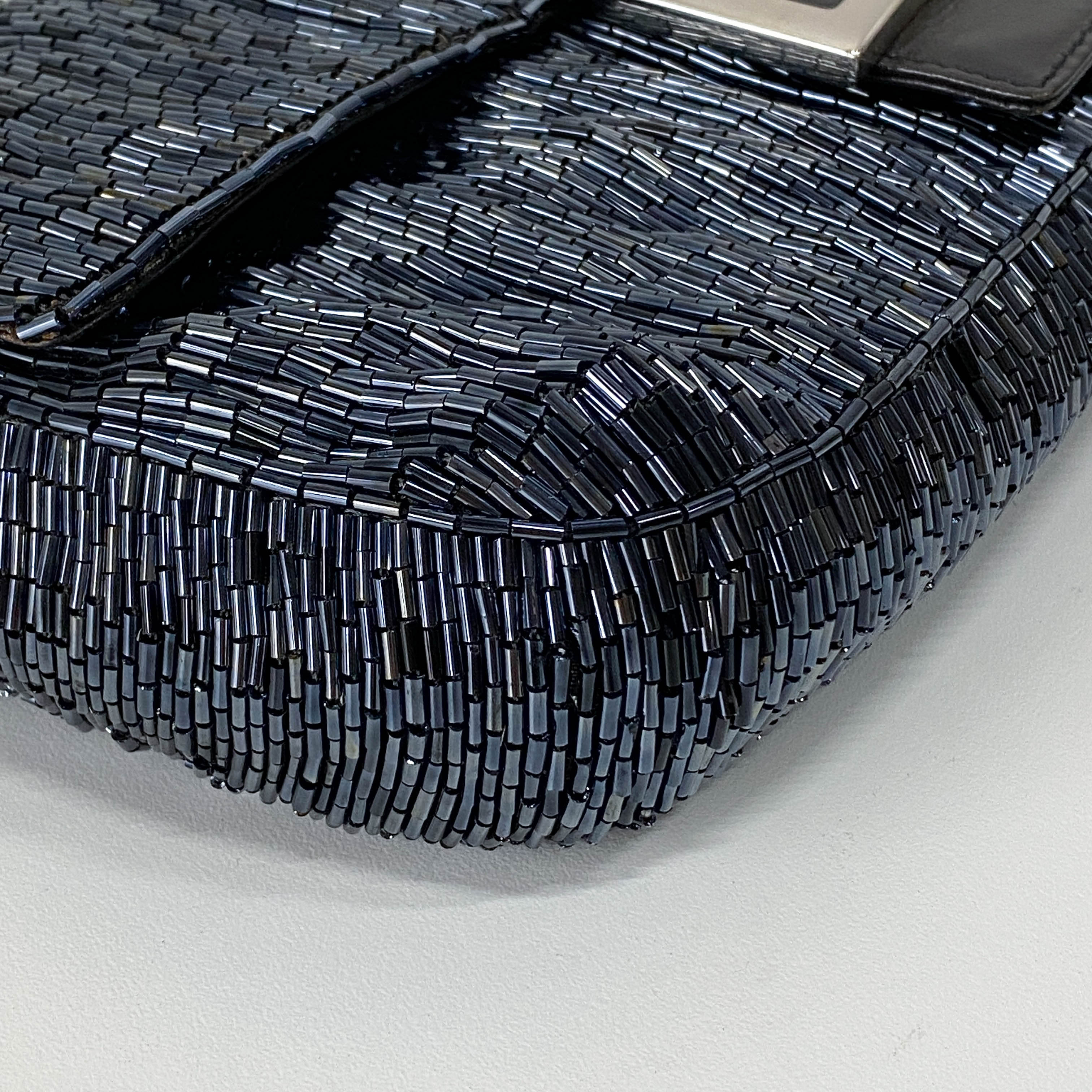 Baguette Black Beads Shoulder Bag