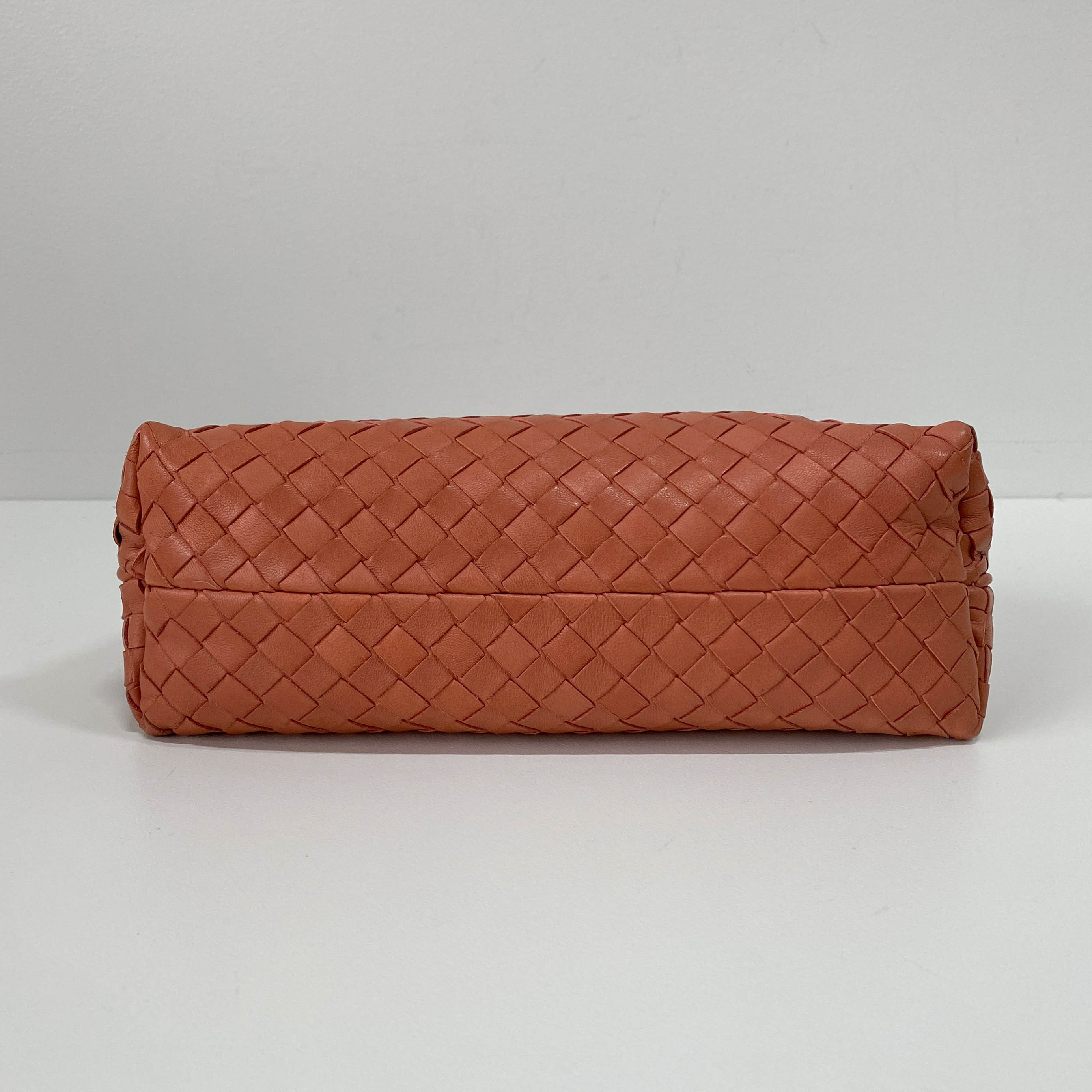 Intrecciato Pink Leather Shoulder Bag