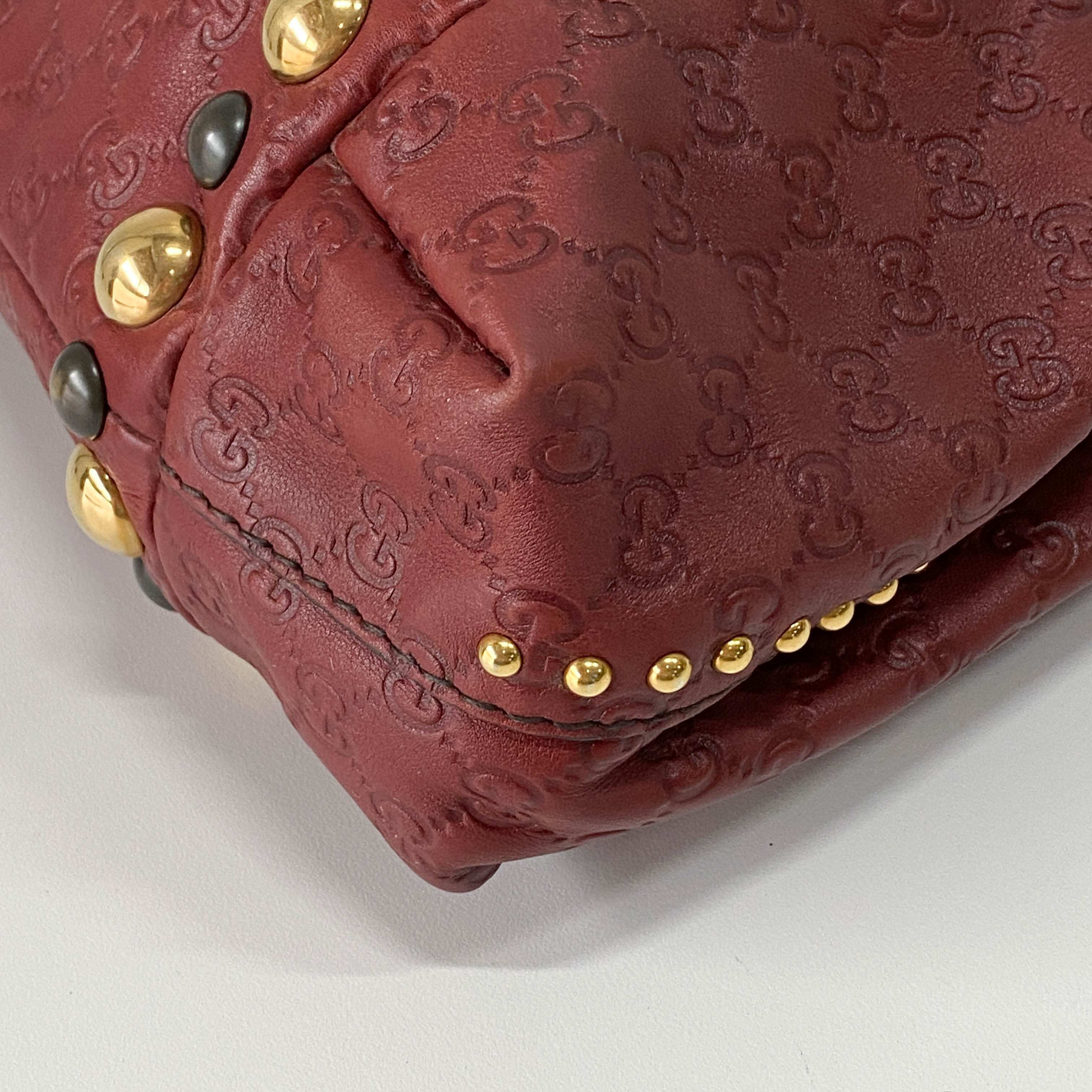 Baboushka Red Leather Tote Bag