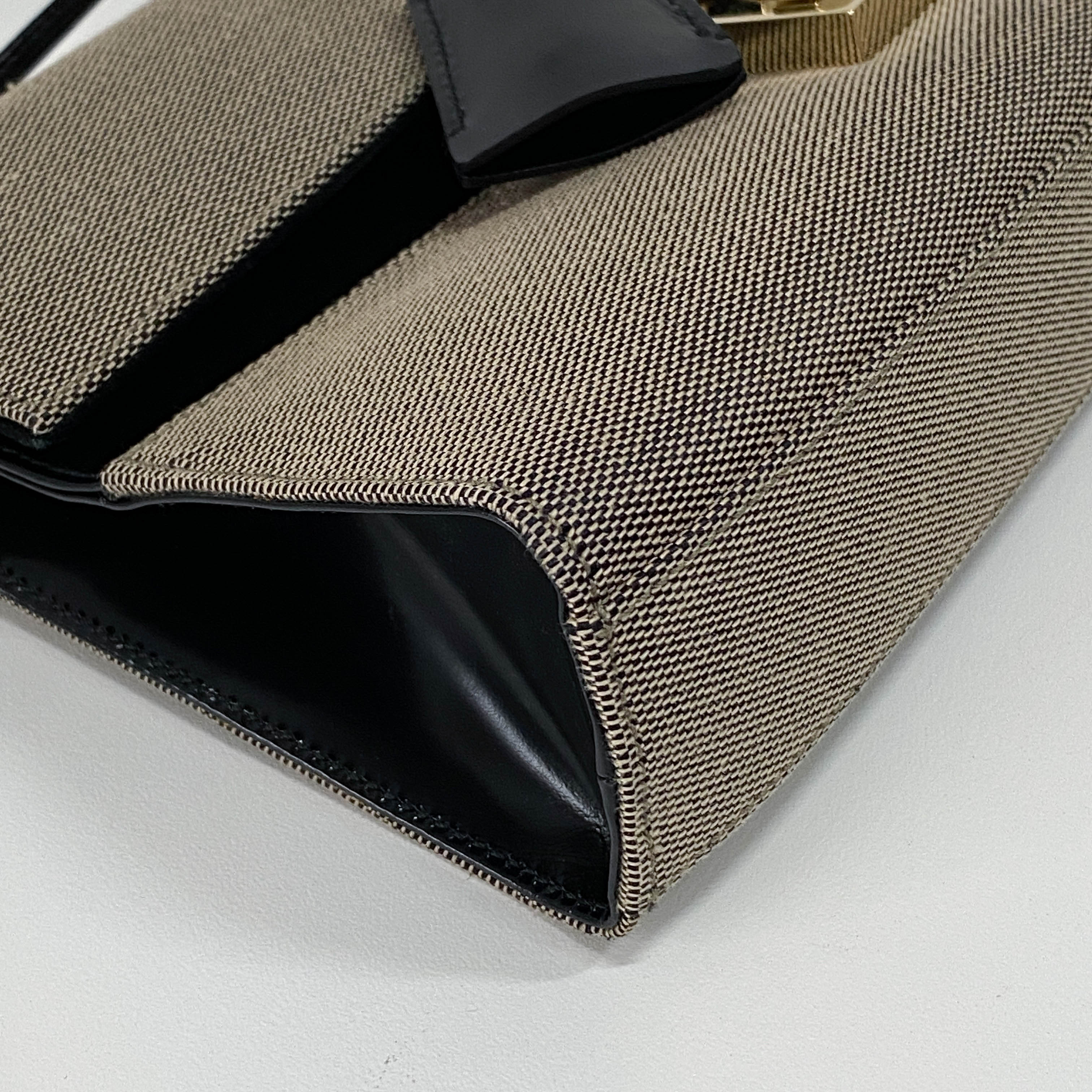 Brown Canvas Shoulder Bag