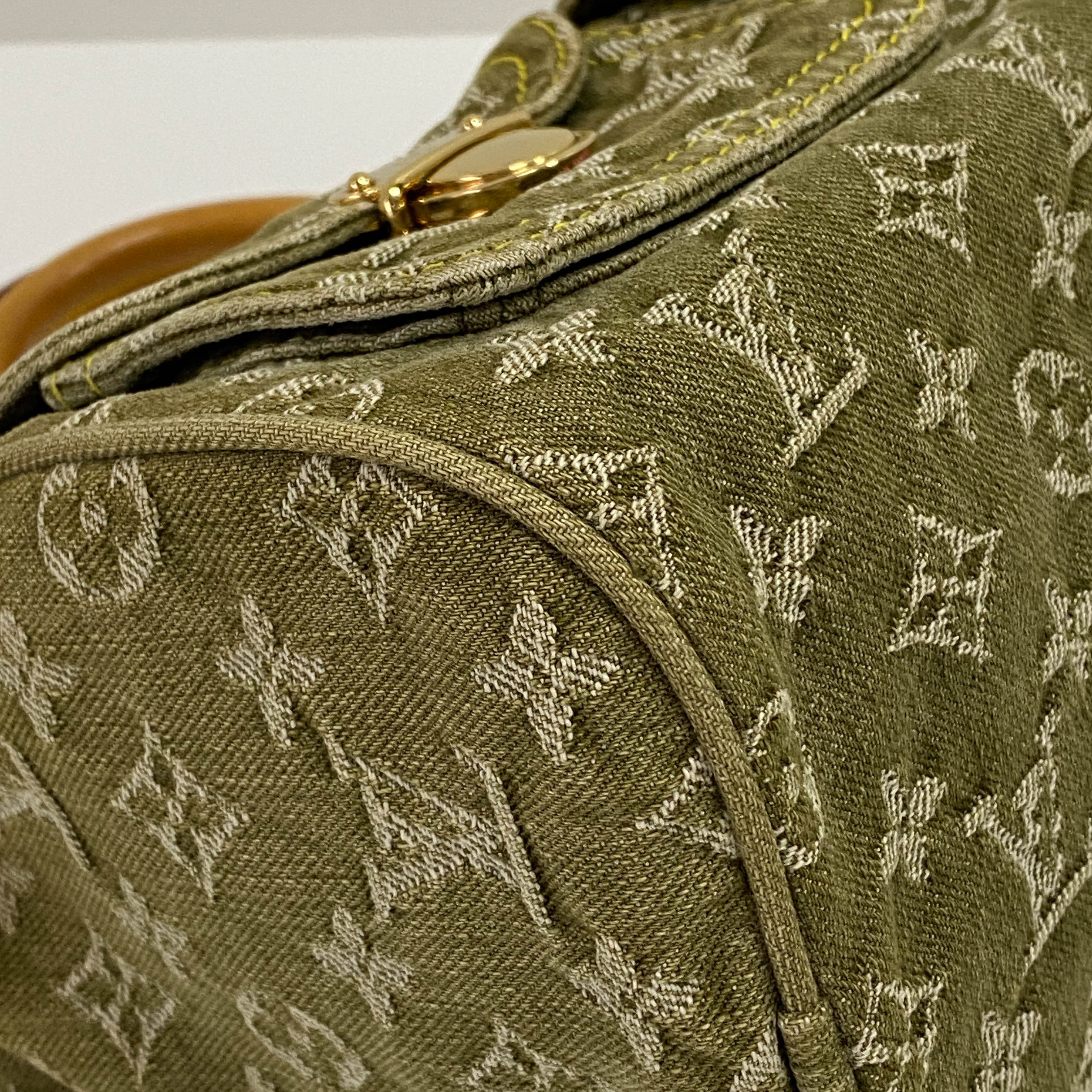 Neo Speedy Monogram Green Denim Handbag