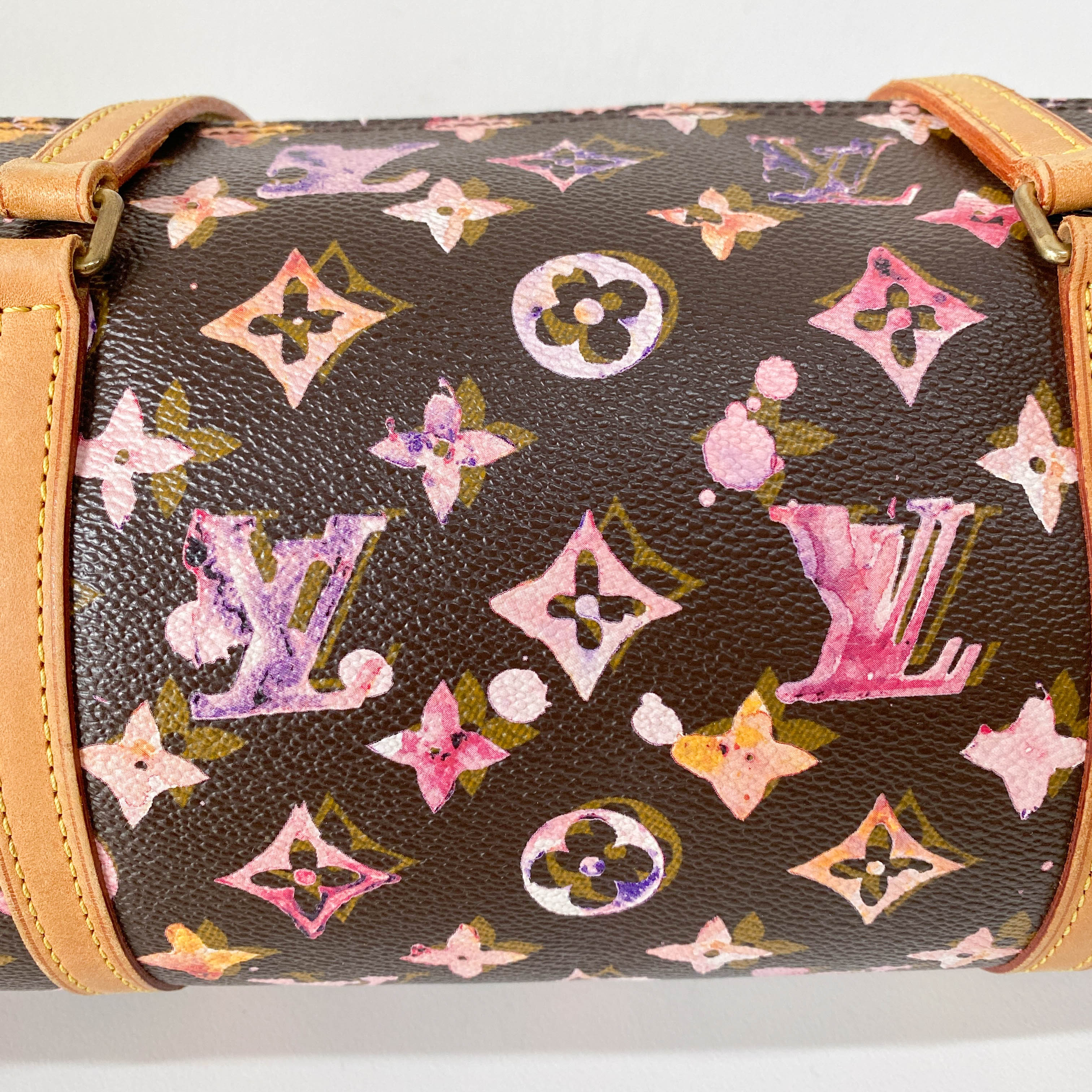 Papillon Watercolour Monogram Brown Canvas Shoulder Bag