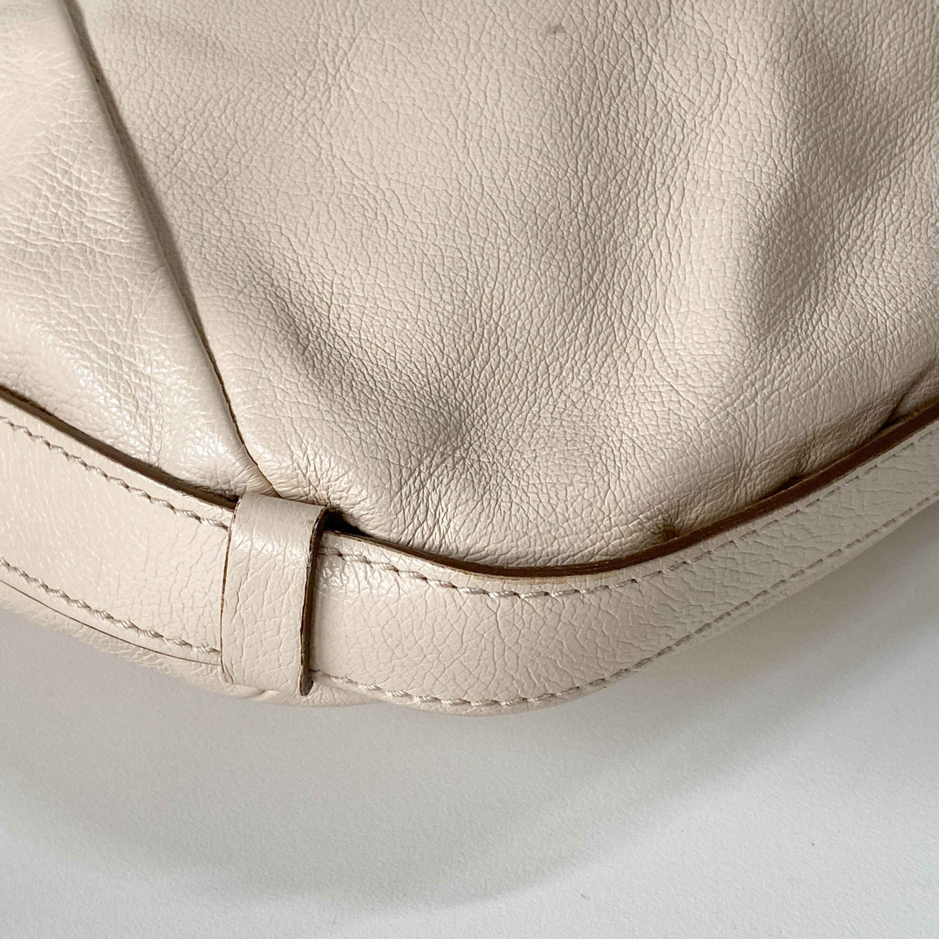 Mombasa Beige Leather Shoulder Bag
