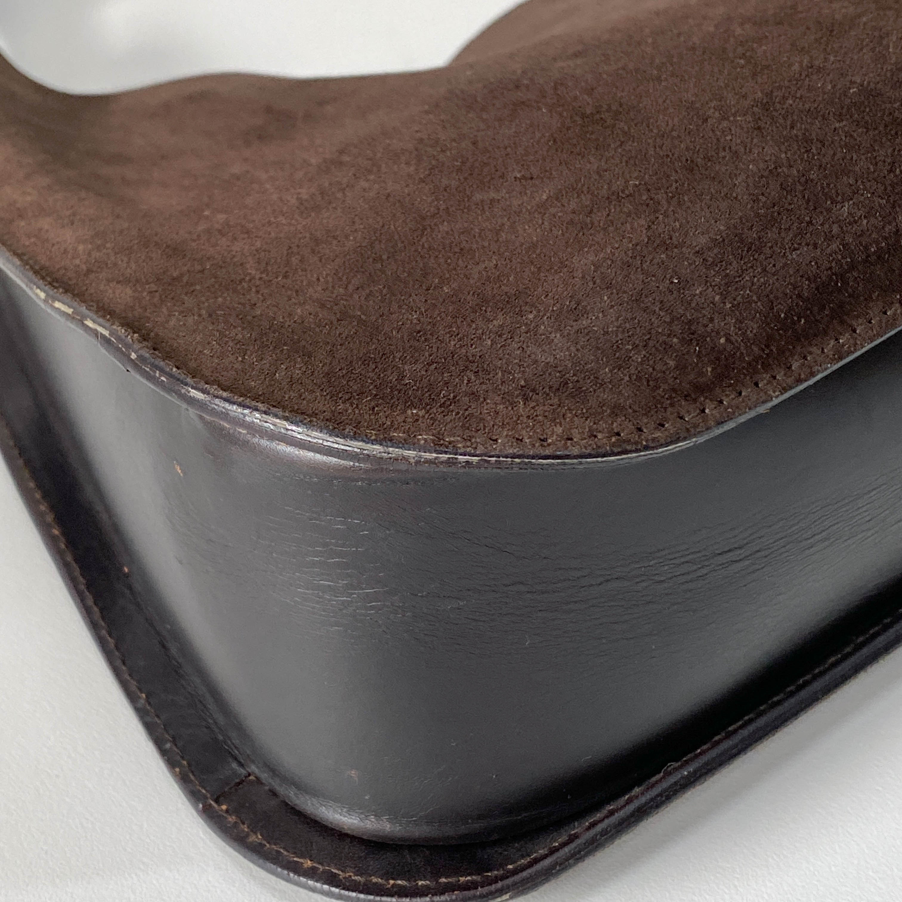 Brown Suede Shoulder Bag