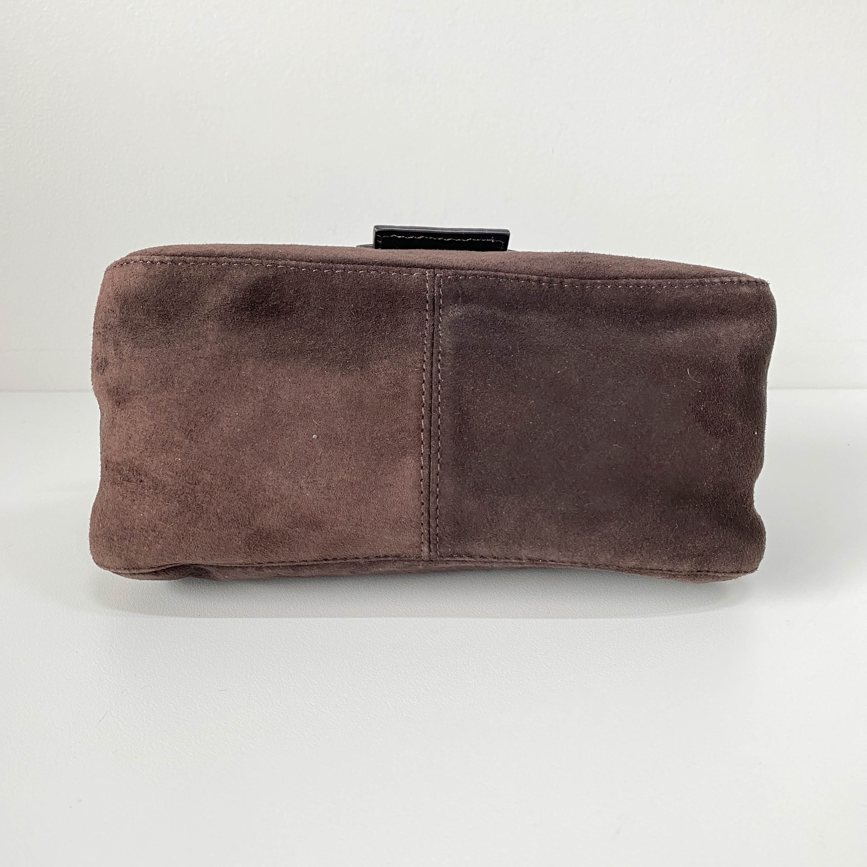 Mini Mamma Baguette Brown Suede Shoulder Bag