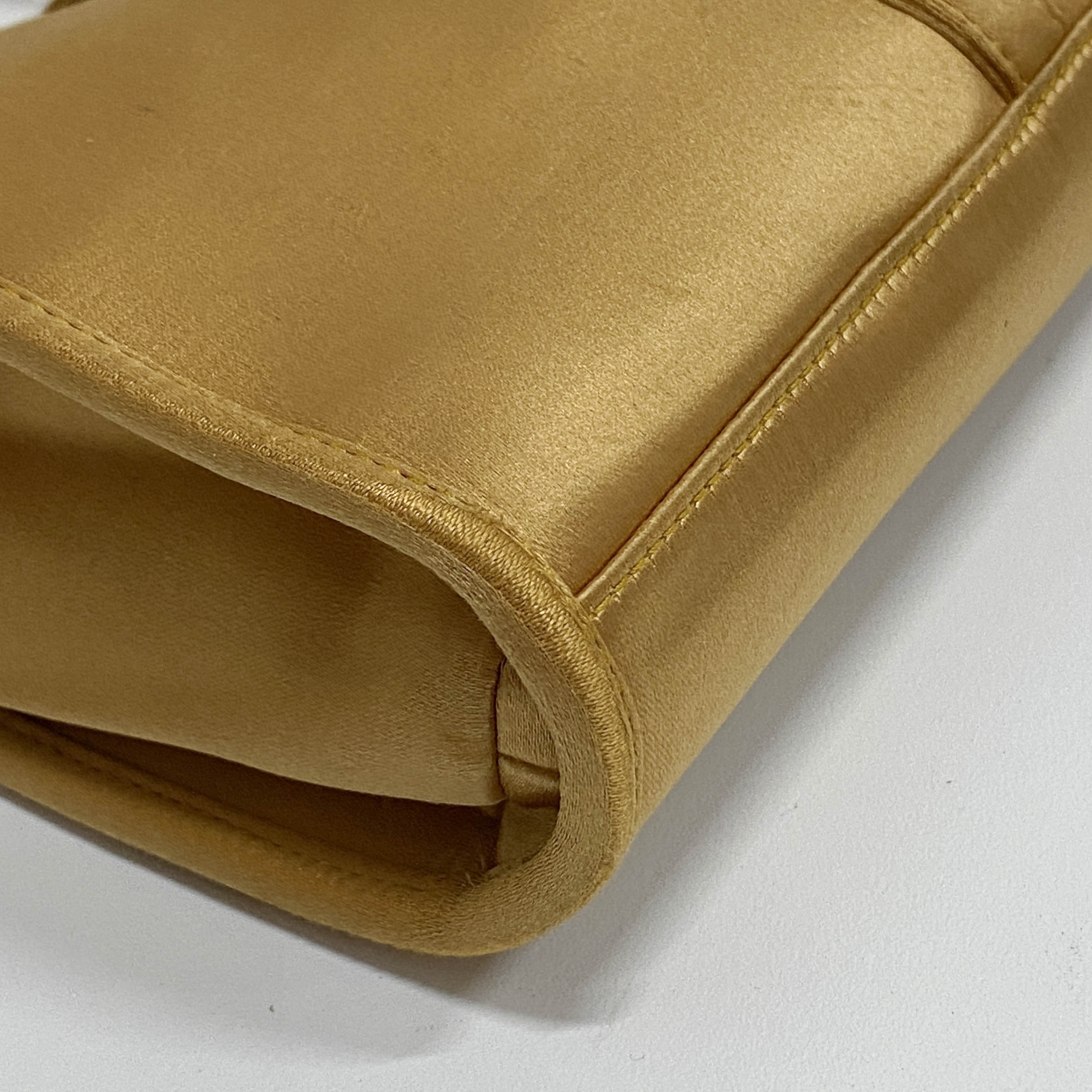 Mini Jackie Gold Satin Handbag