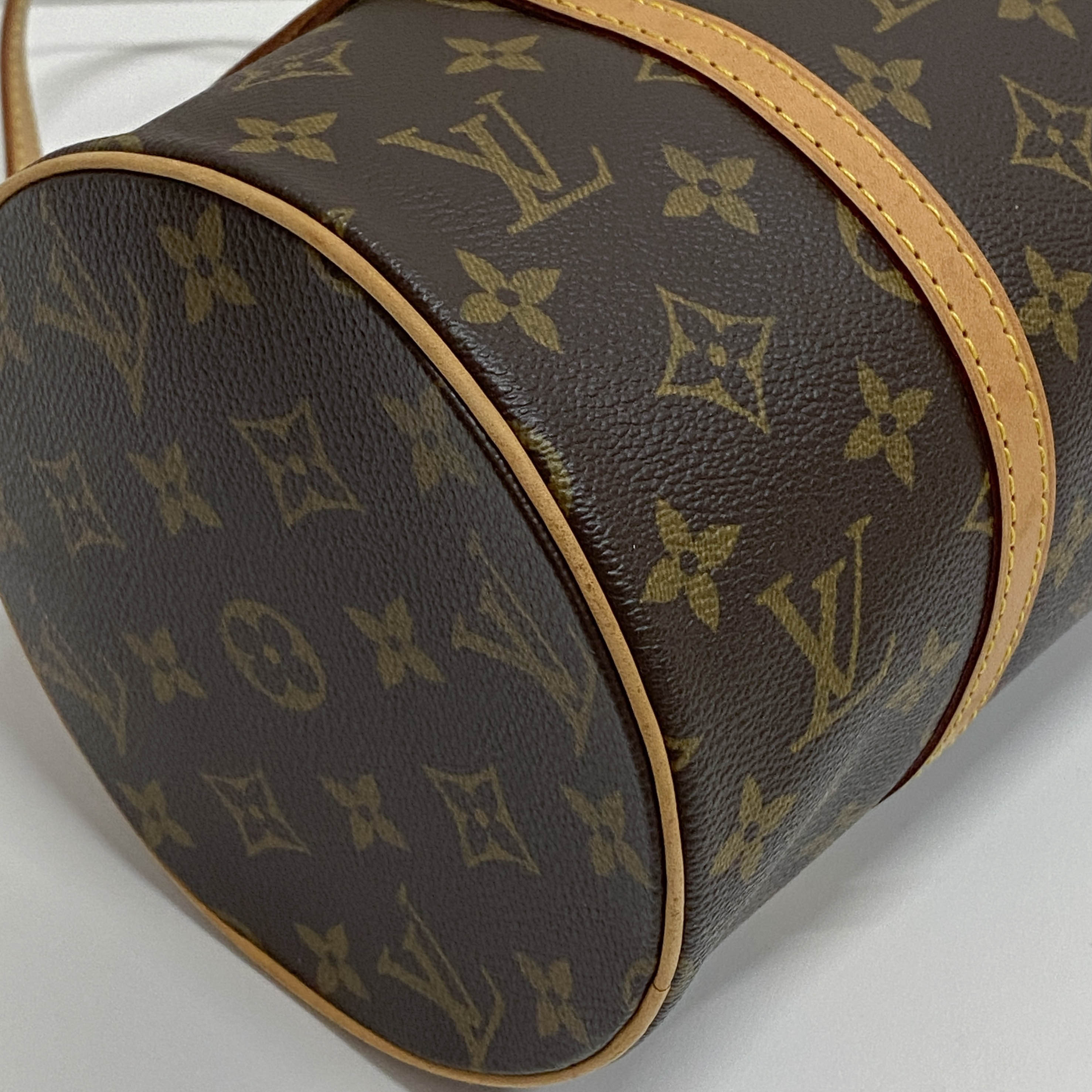 Monogram Brown Leather Shoulder Bag