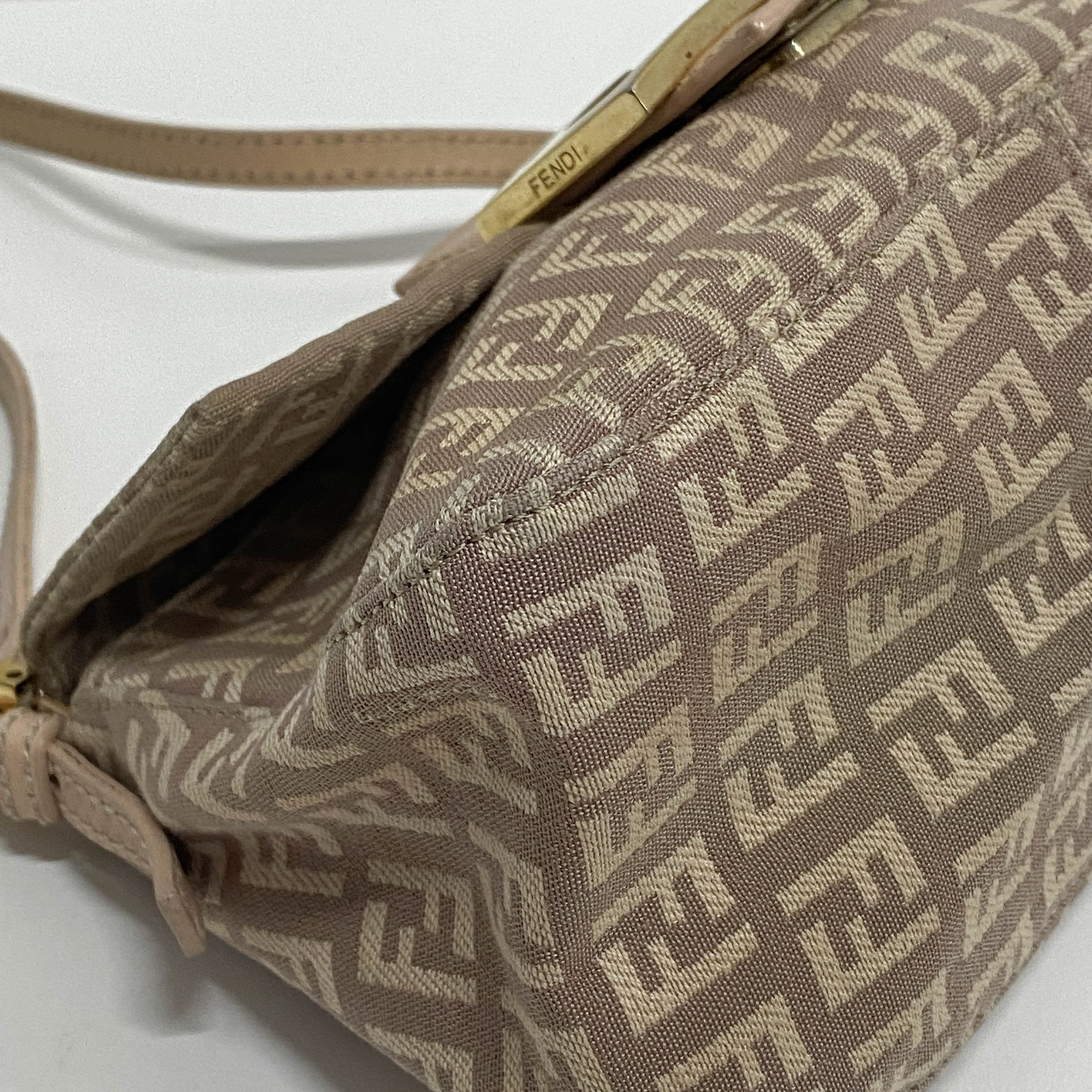 Zucchino Mini Mamma Baguette Pink Canvas Shoulder Bag