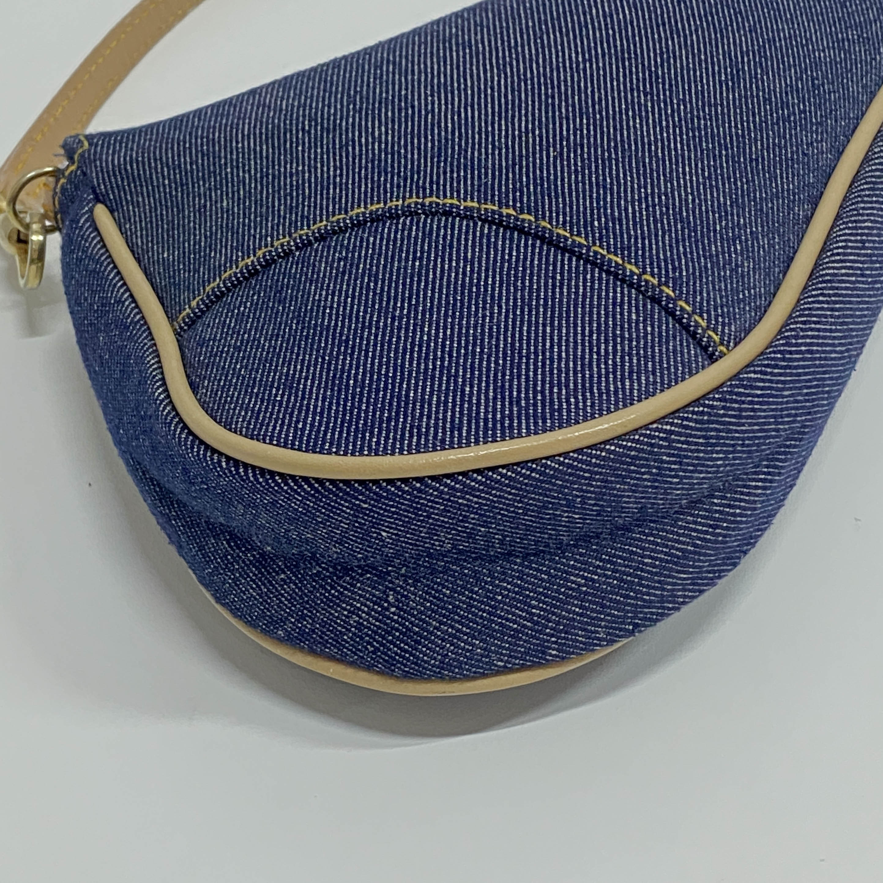 Saddle Denim Shoulder Bag