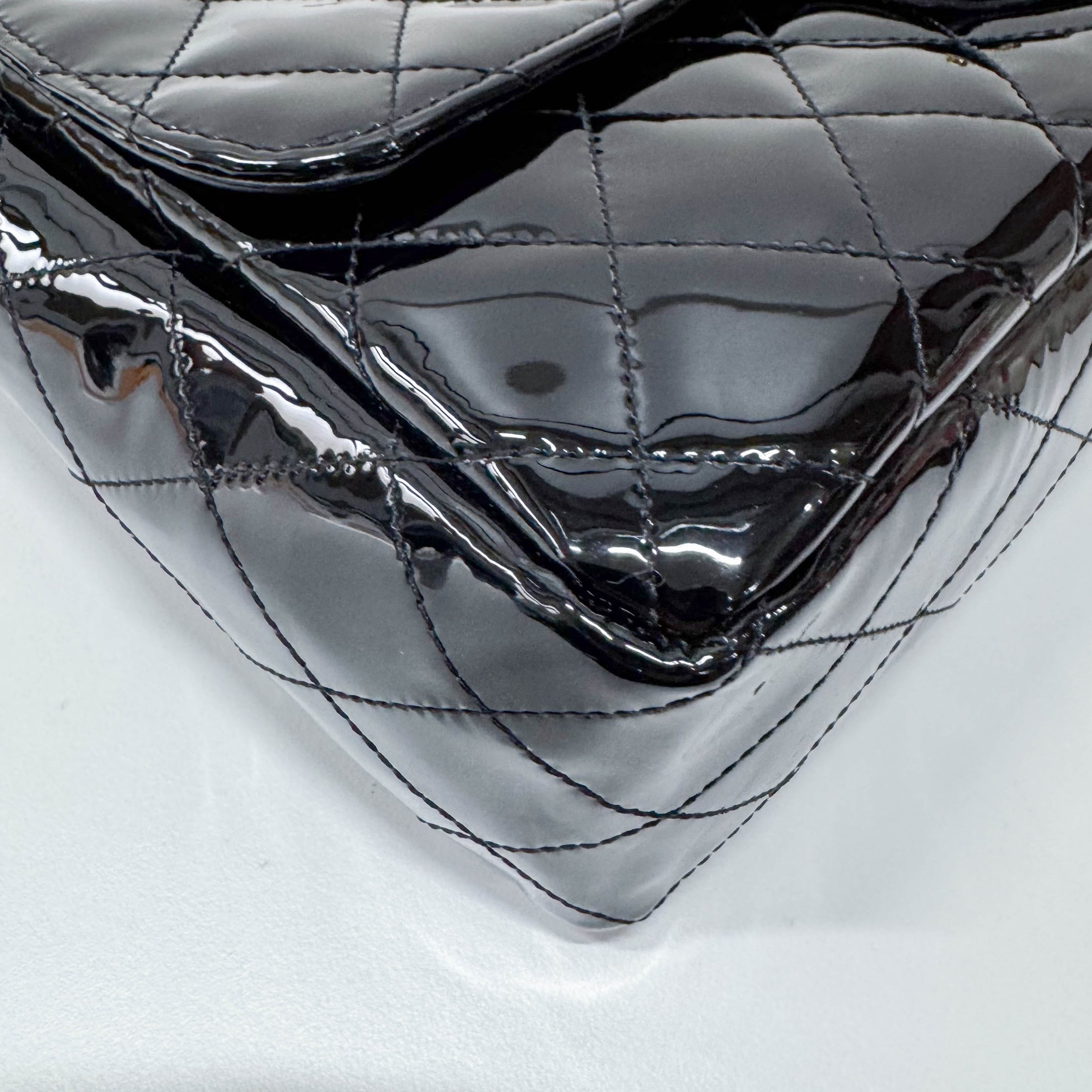 Timeless Classic Flap BlackPatent Leather Shoulder/Crossbody Bag