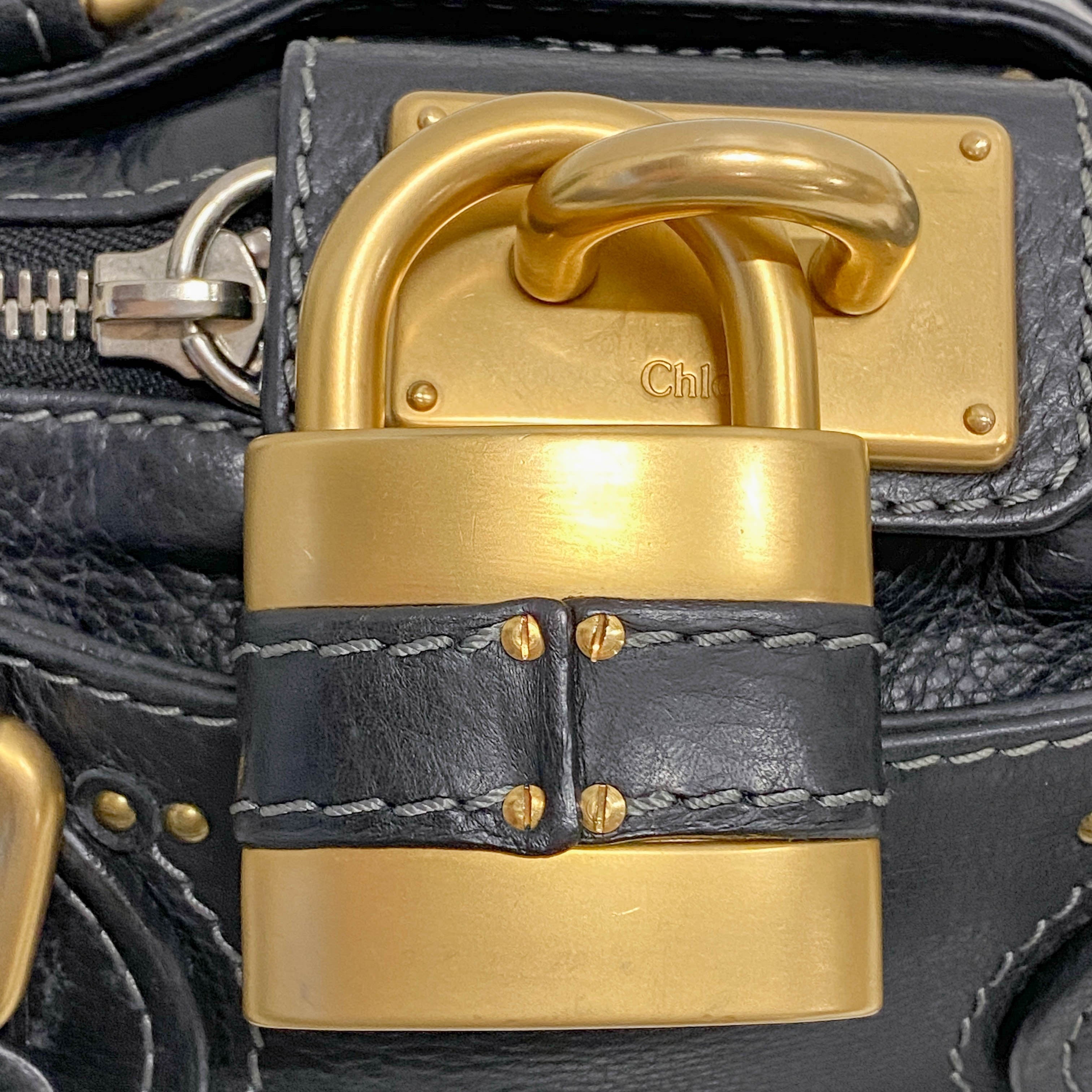 Mini Paddington Black Calfskin Shoulder Bag