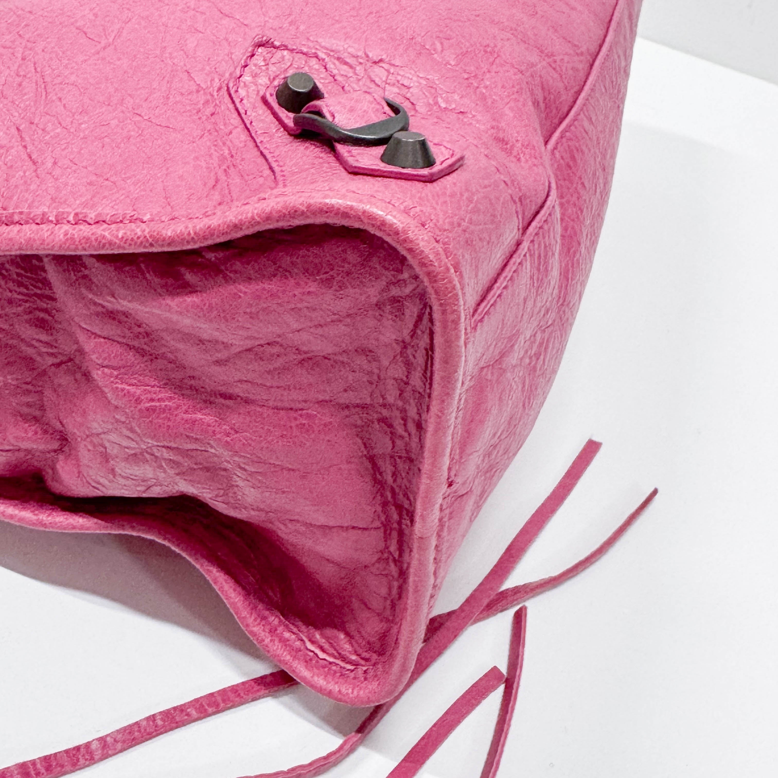 The City Pink Calfskin Leather Two Way Bag