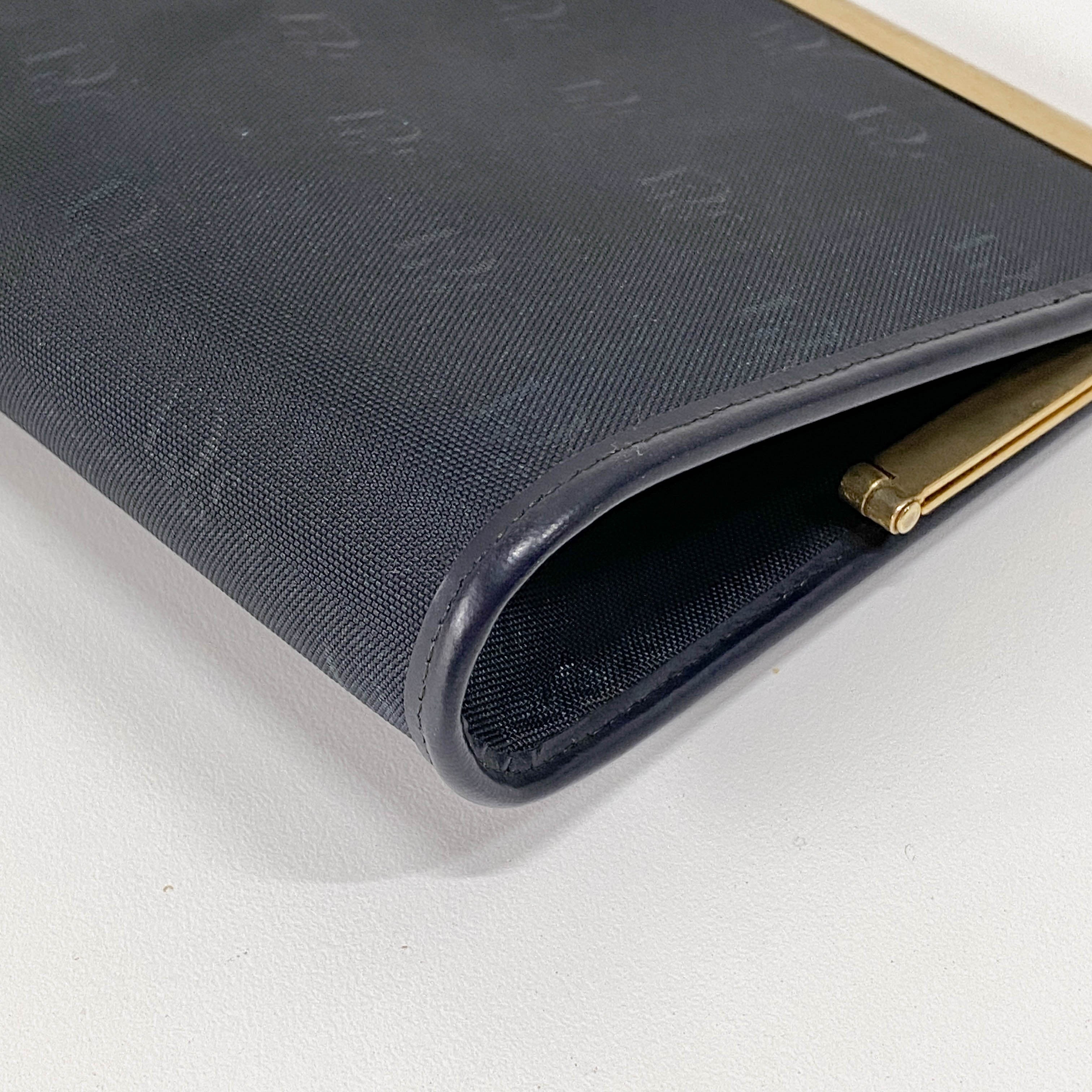 Vintage Black Canvas Hand Bag