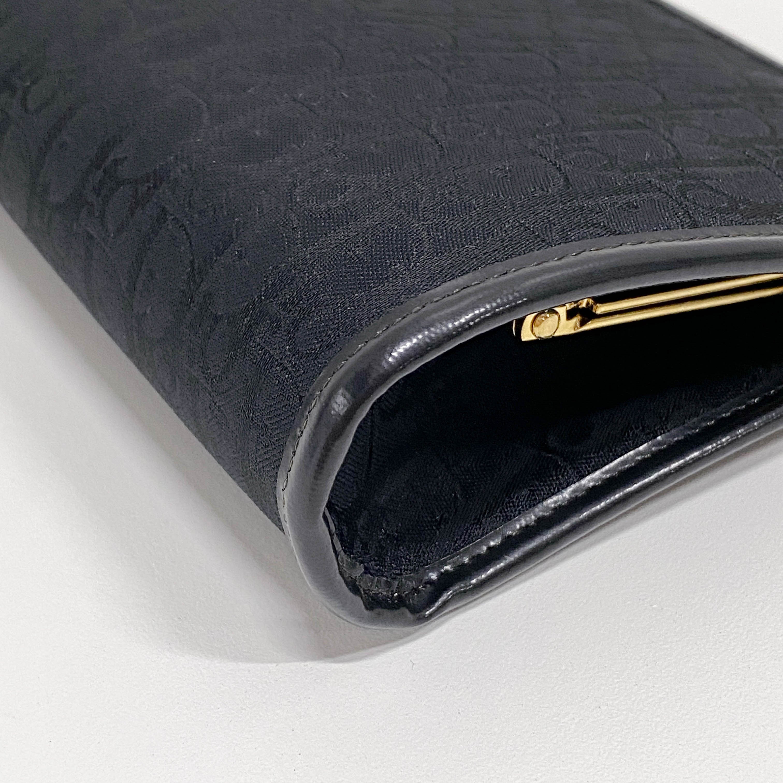 Vintage Black Canvas Two Way Bag