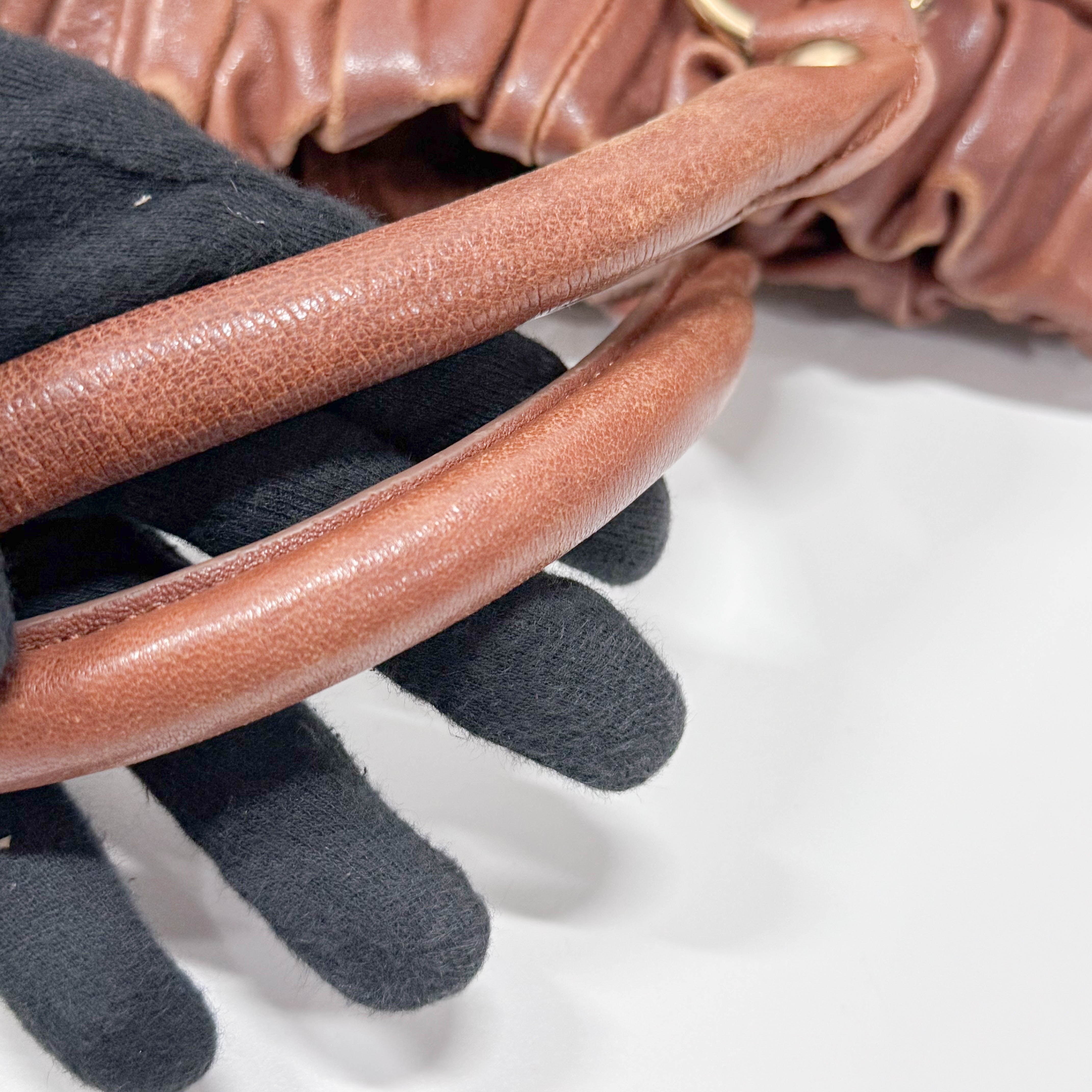 Vittelo Brown Leather Hand Bag