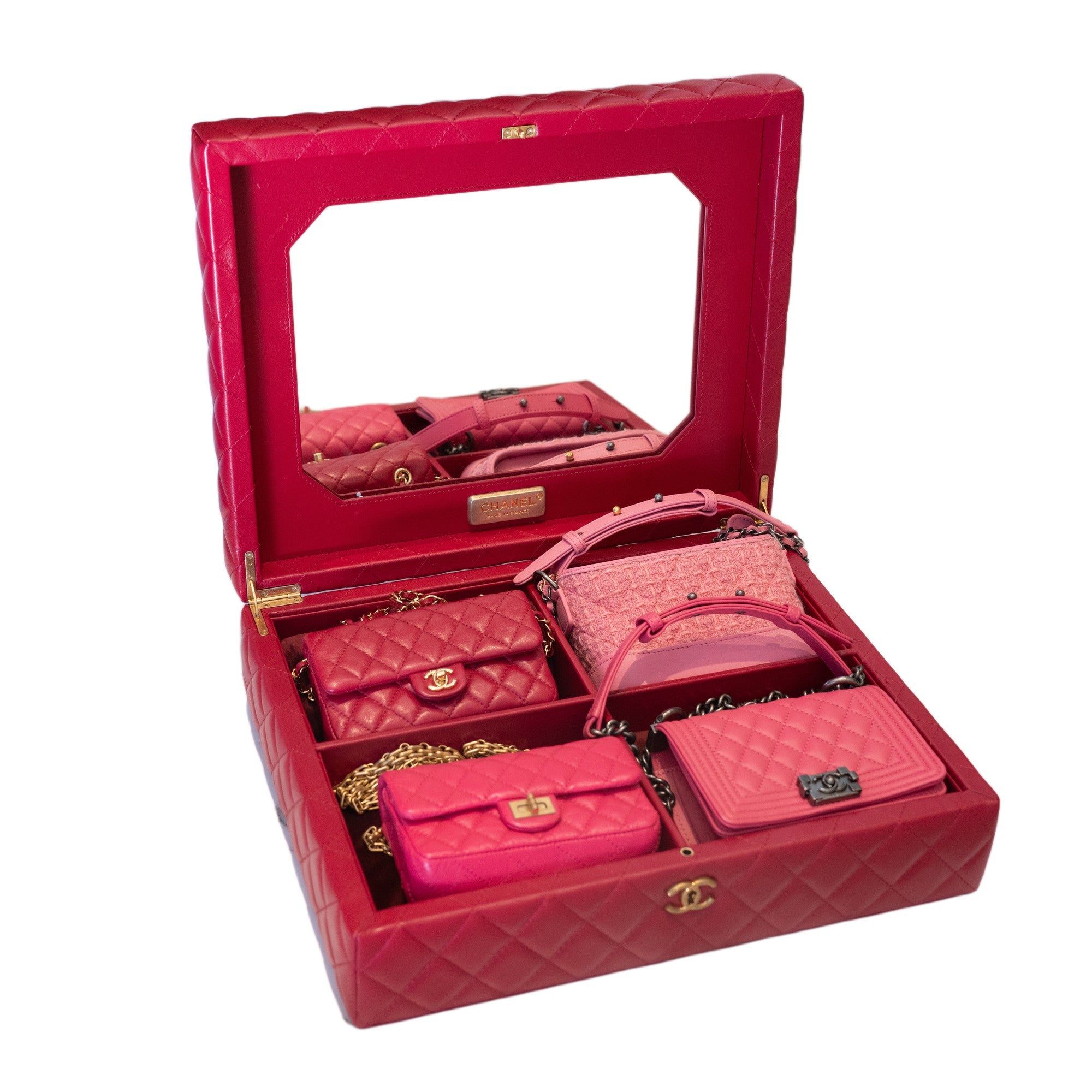 2020 Limited Edition Success Story Set of 4 Minis Bags Pink Red ( Mini 2.55 / Mini Boy / Mini Timeless Classic / Mini Tweed )