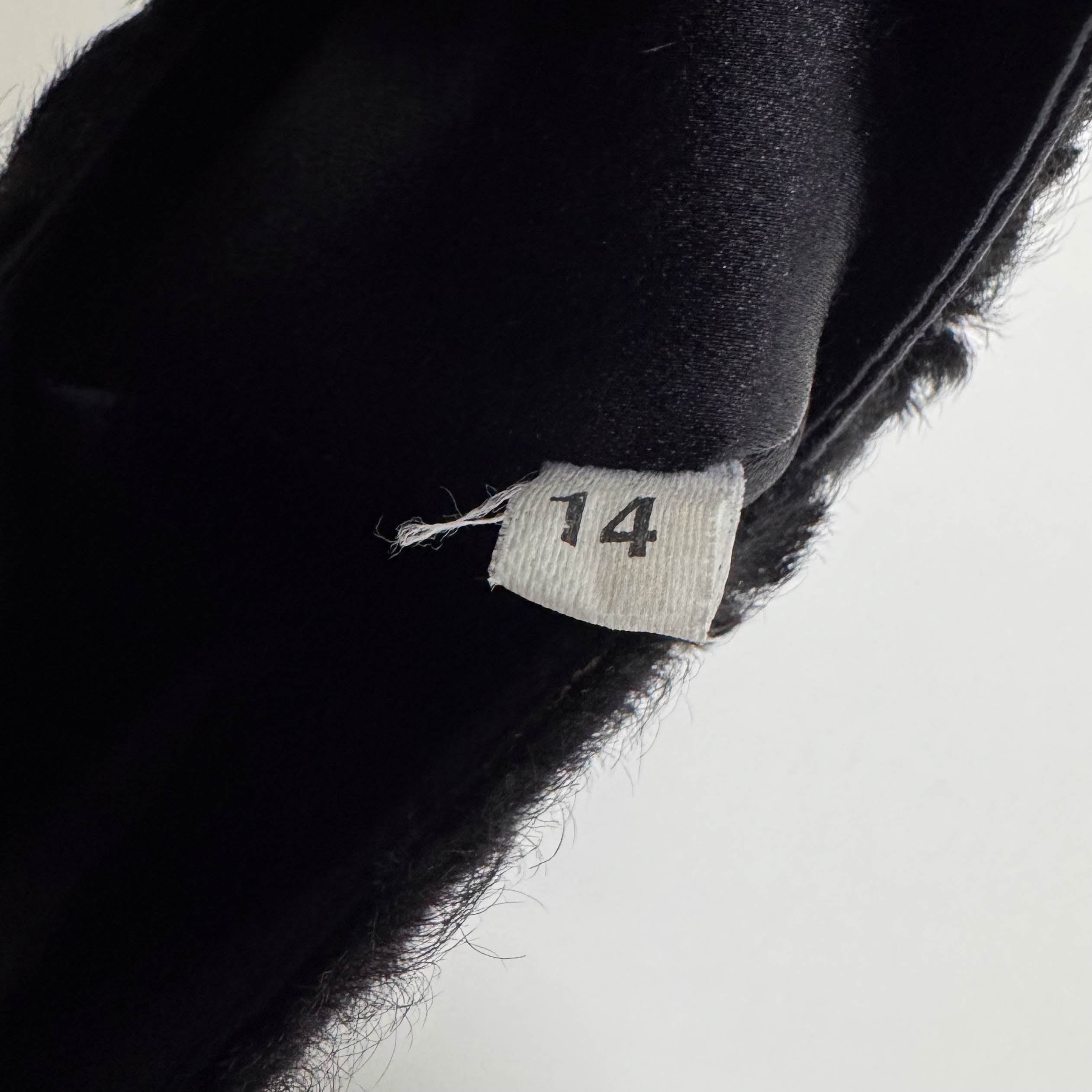 Black Fur Handle Bag